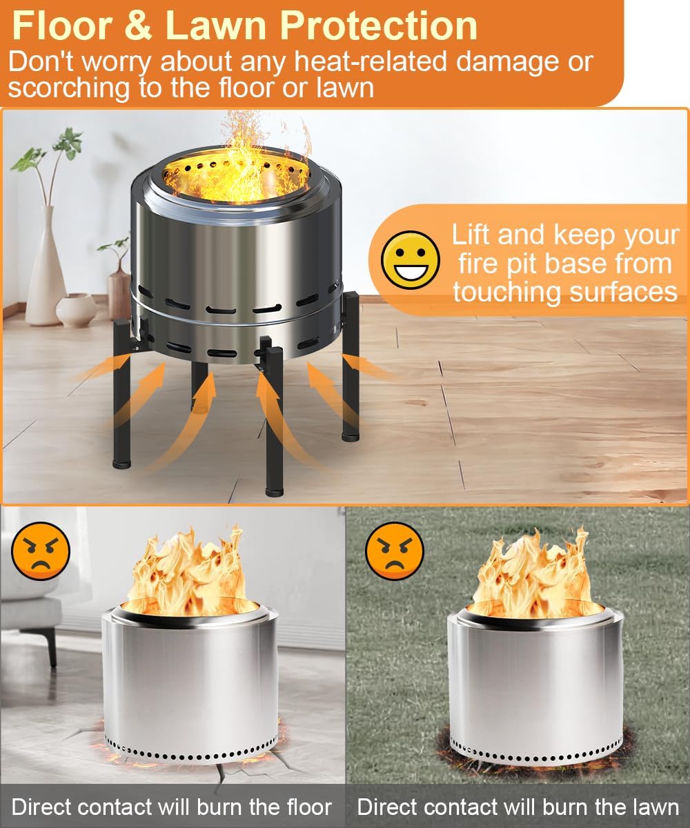 Garbuildman Firepit Stand for 15-27 Inch Fire Pits