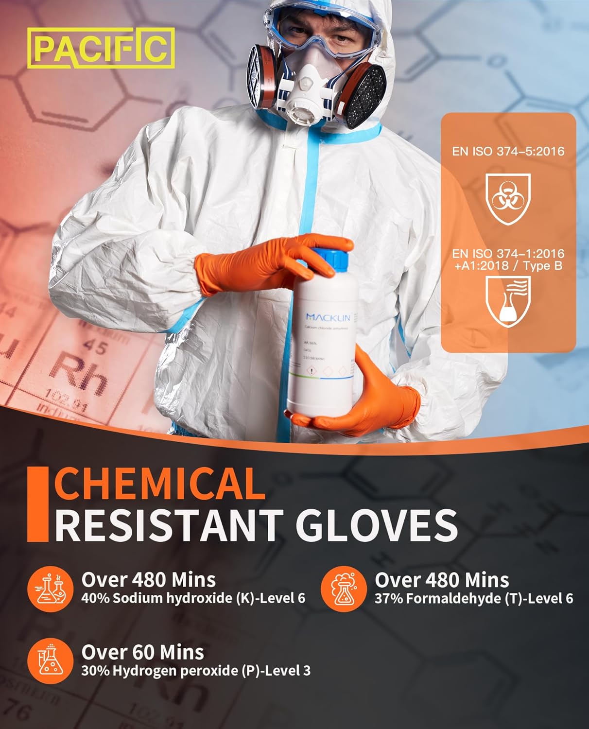 PACIFIC PPE Strength Nitrile Gloves 8 Mil Diamond Texture