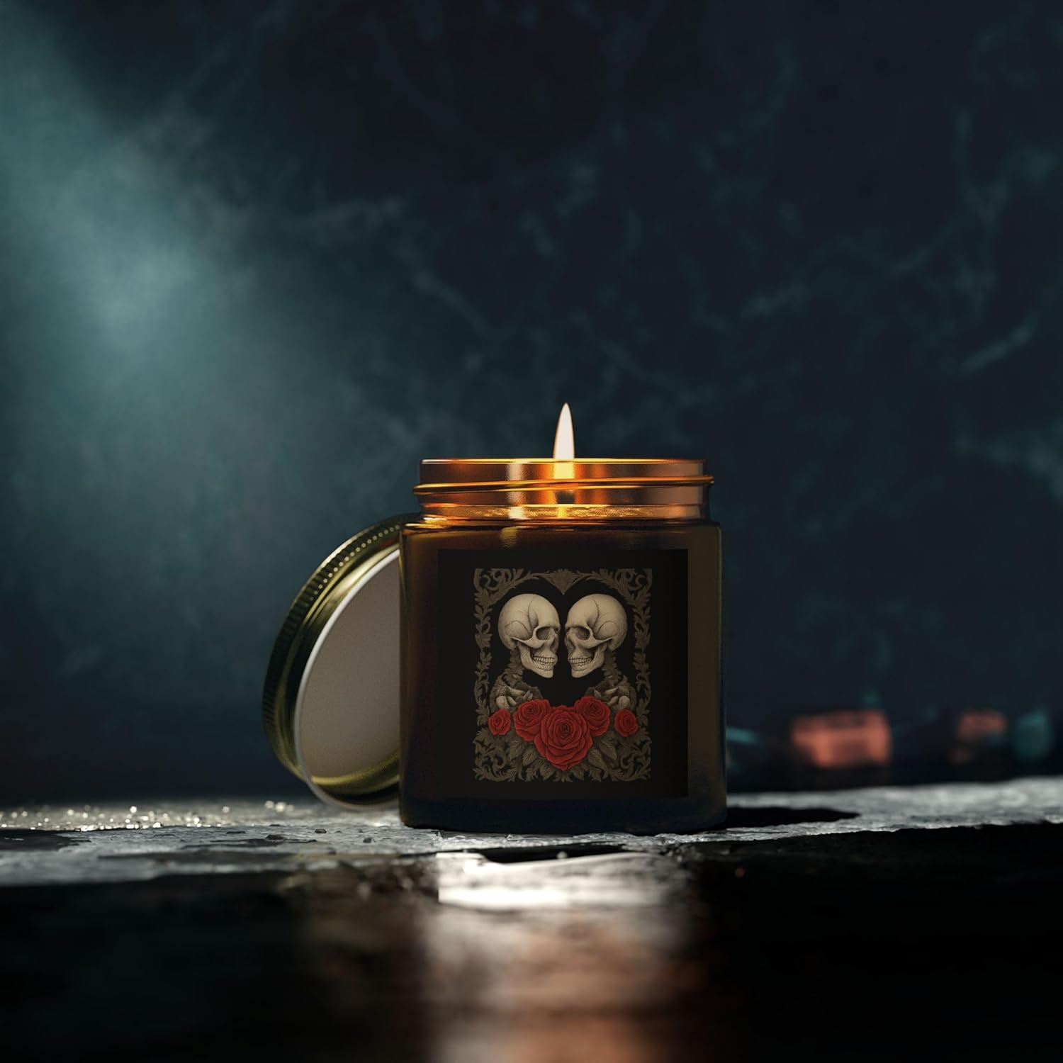 Romantic Skull Scented Candles for Gothic Home Decor 1