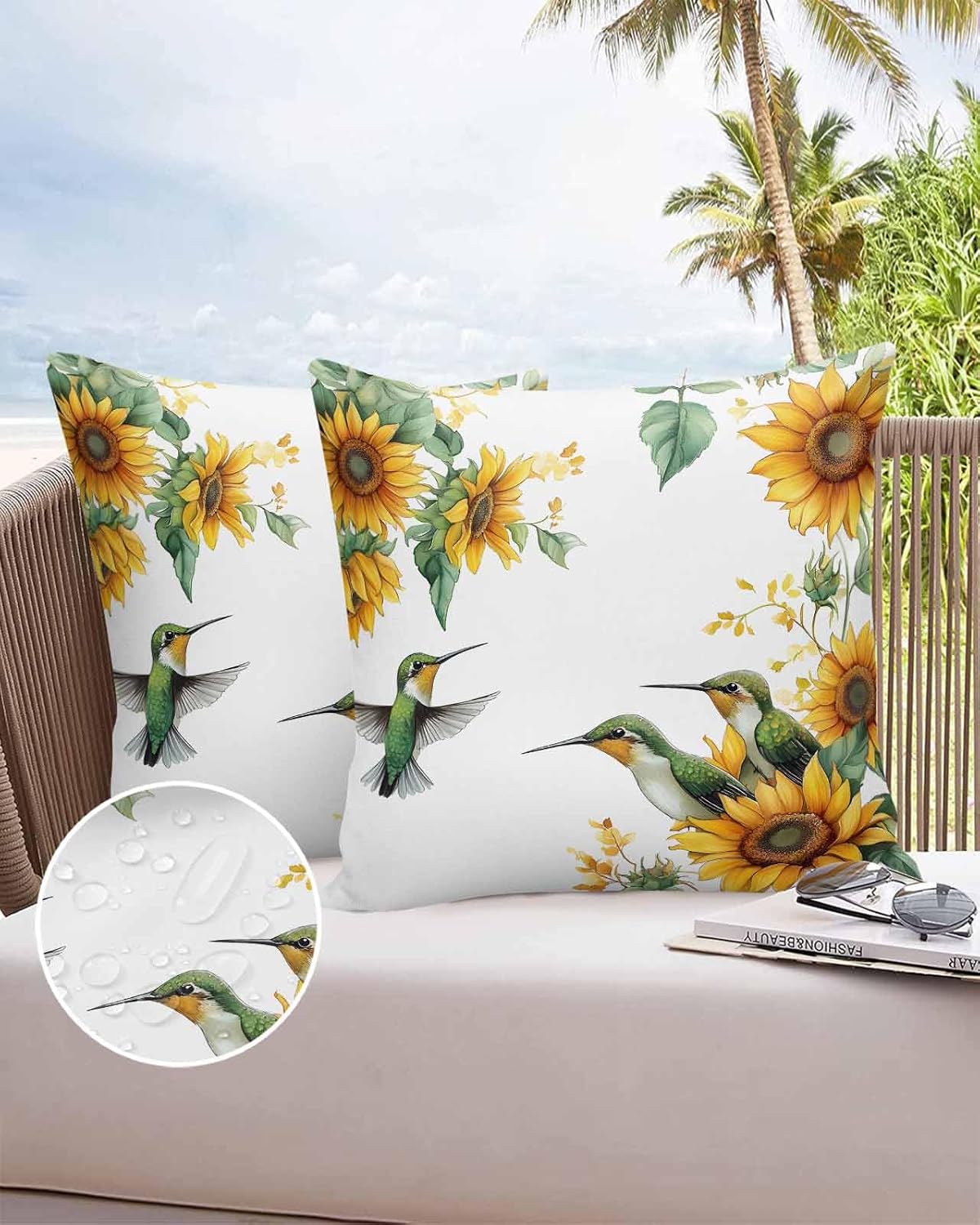 Yukro Waterproof Pillow Covers Pack of 2 18x18 Inch