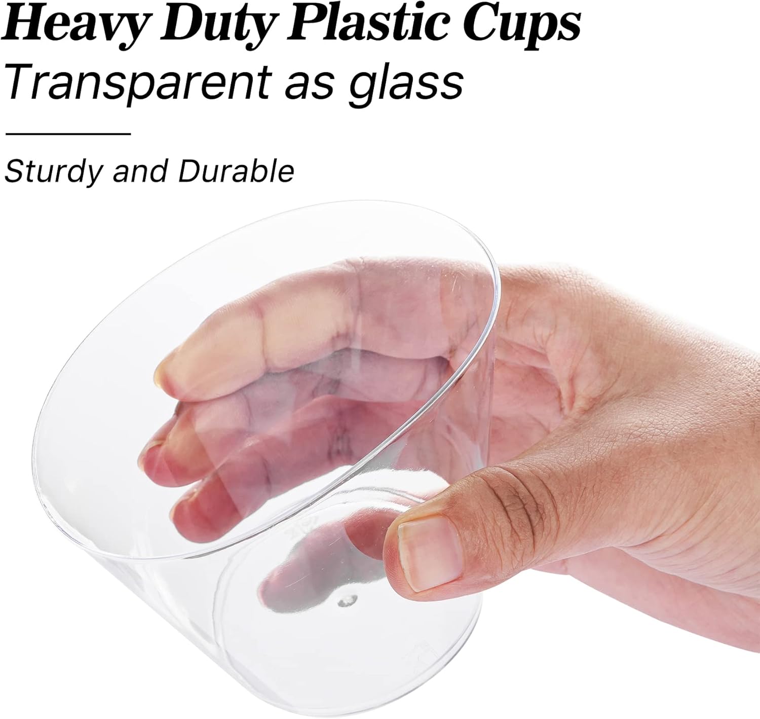 N9R 100PCS Clear Plastic Cups 9oz for Parties