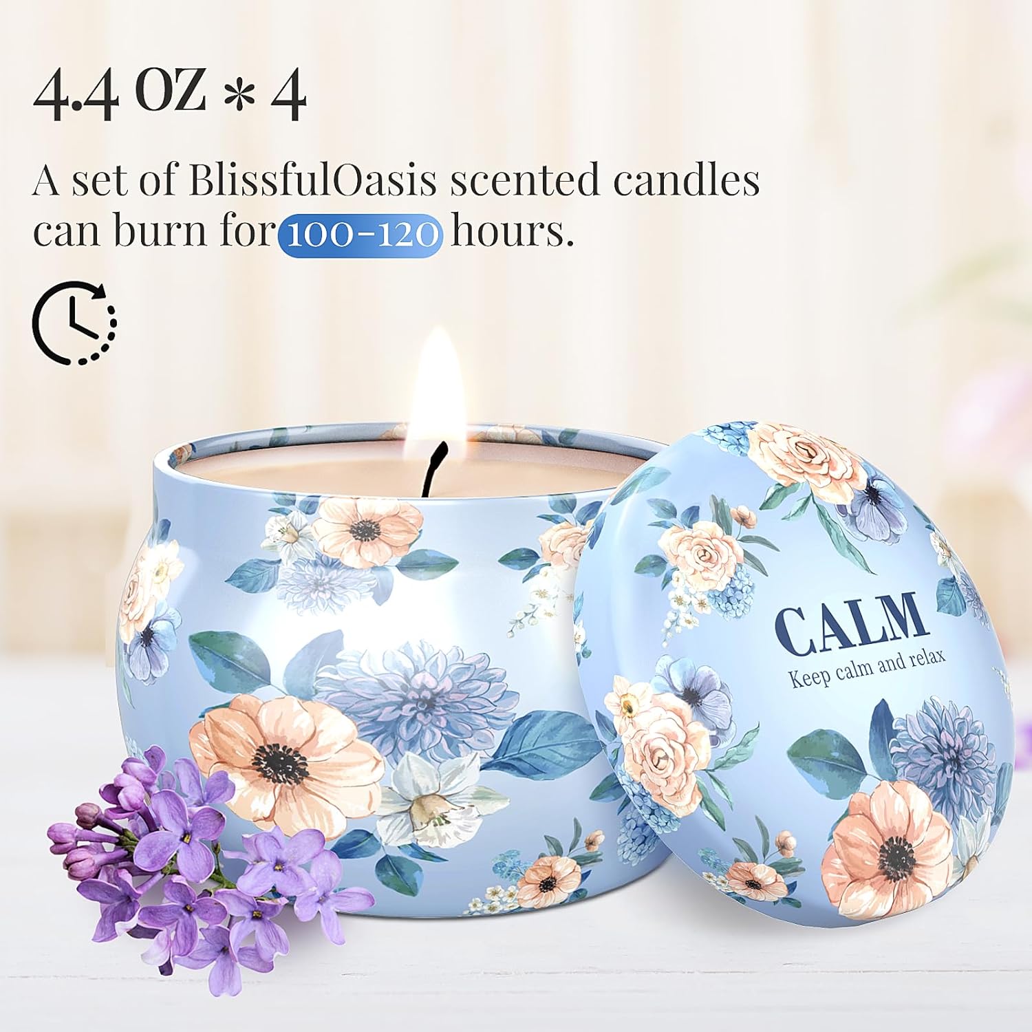 Blissful Oasis Scented Candles 4 Pack Set