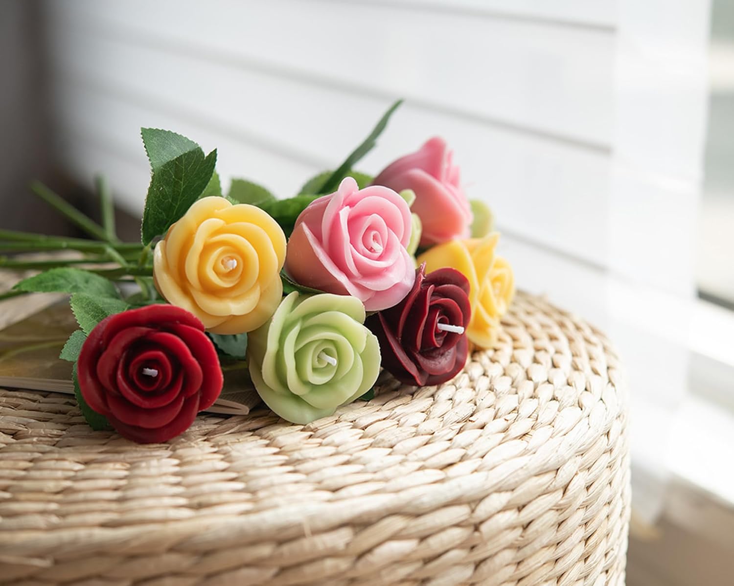 Rose Flower Aesthetic Scented Candle 50G Handmade Carved Soy Wax