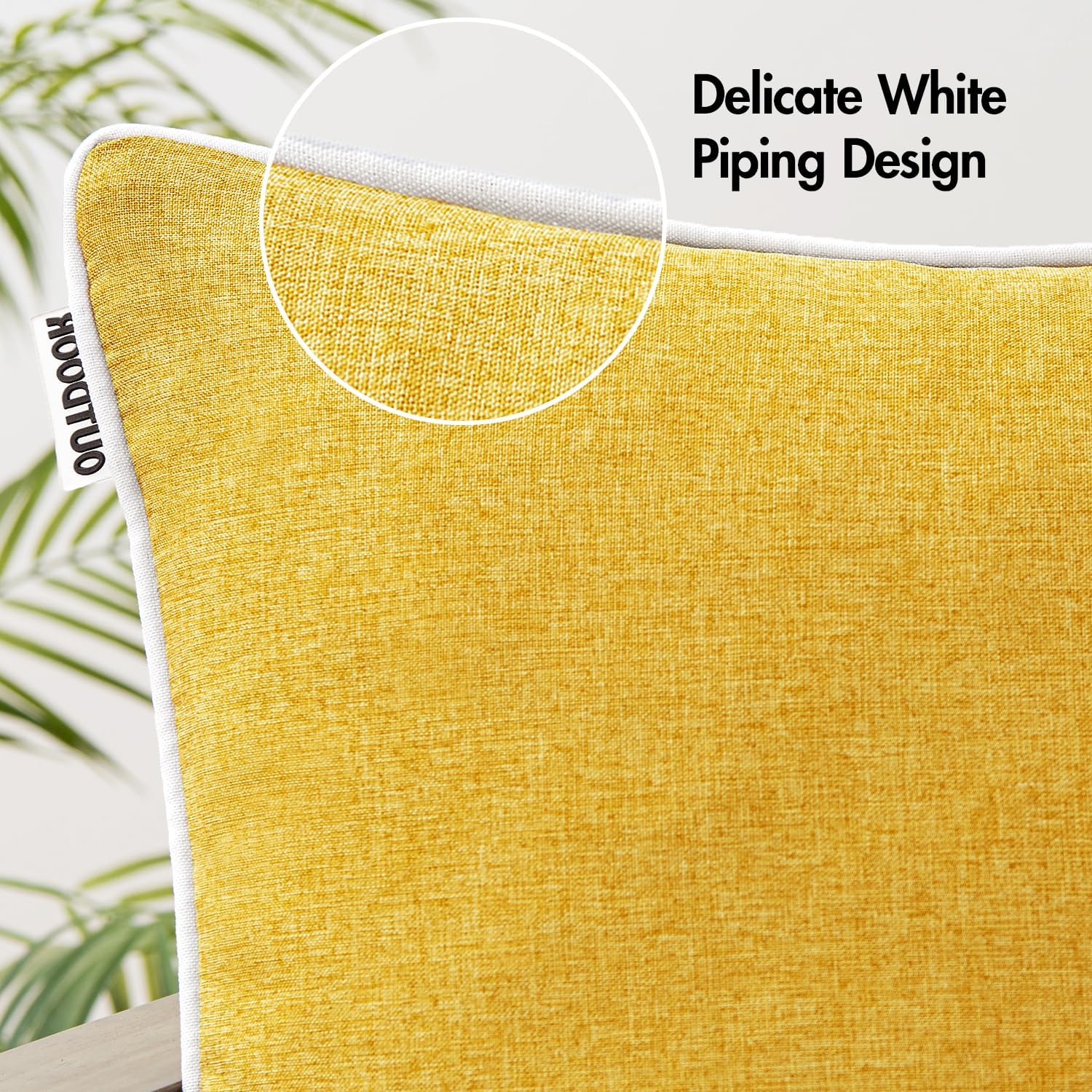 MIULEE Pack of 2 Waterproof Throw Pillow Covers Yellow
