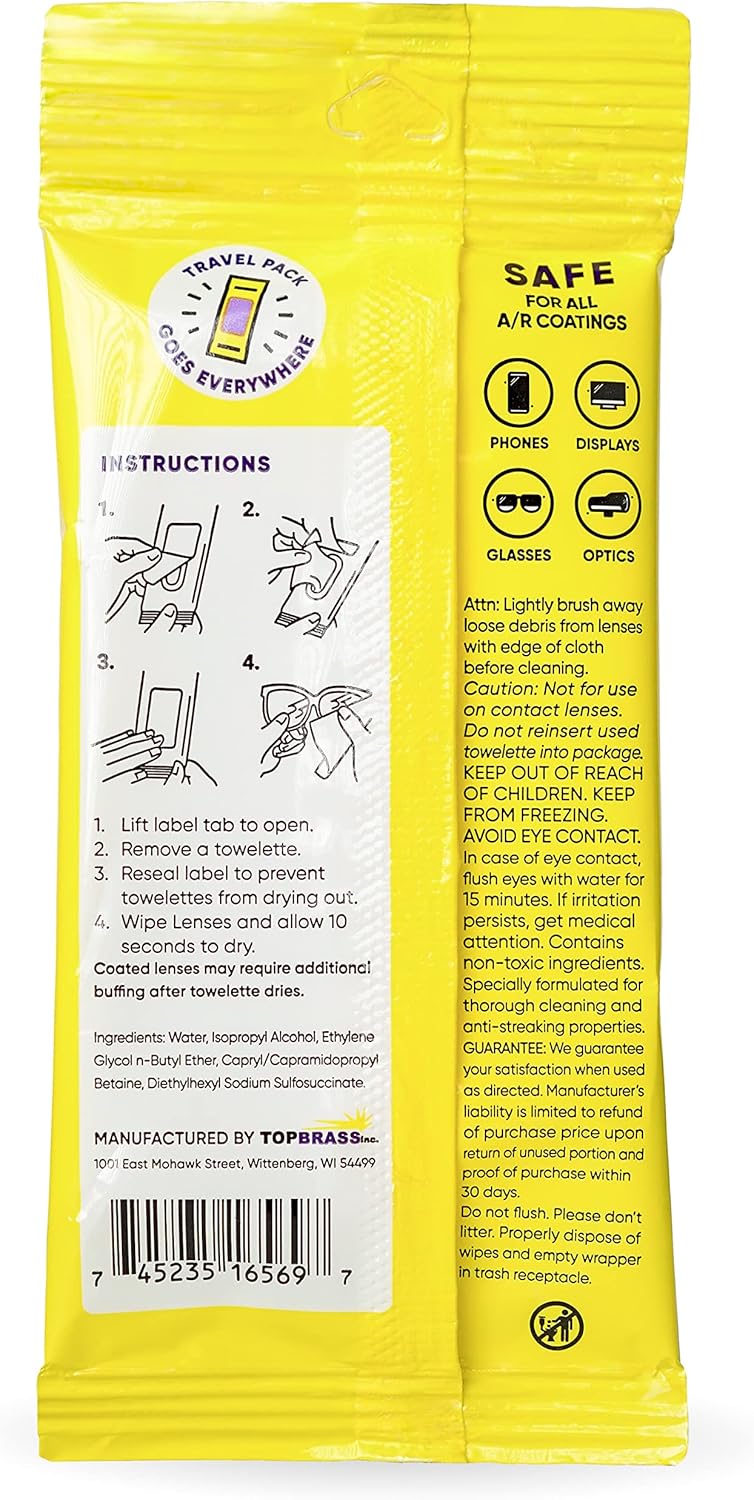 See Clear Original Lens Cleaning Wipes 192 Count Resealable Packs