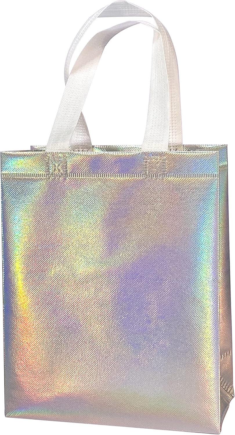 12 Pcs Non-Woven Reusable Gift Bags With Handles 8x4x10 Inch