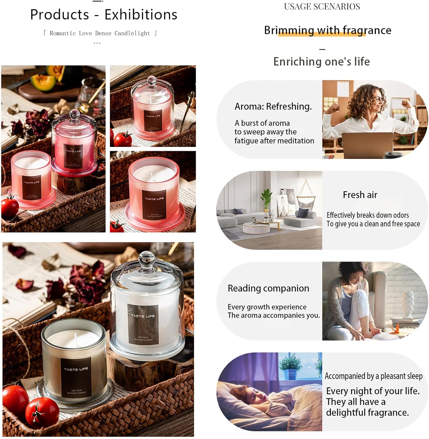 Miracle TQ Aromatherapy Candle with English Pear and Freesia Scent 150g