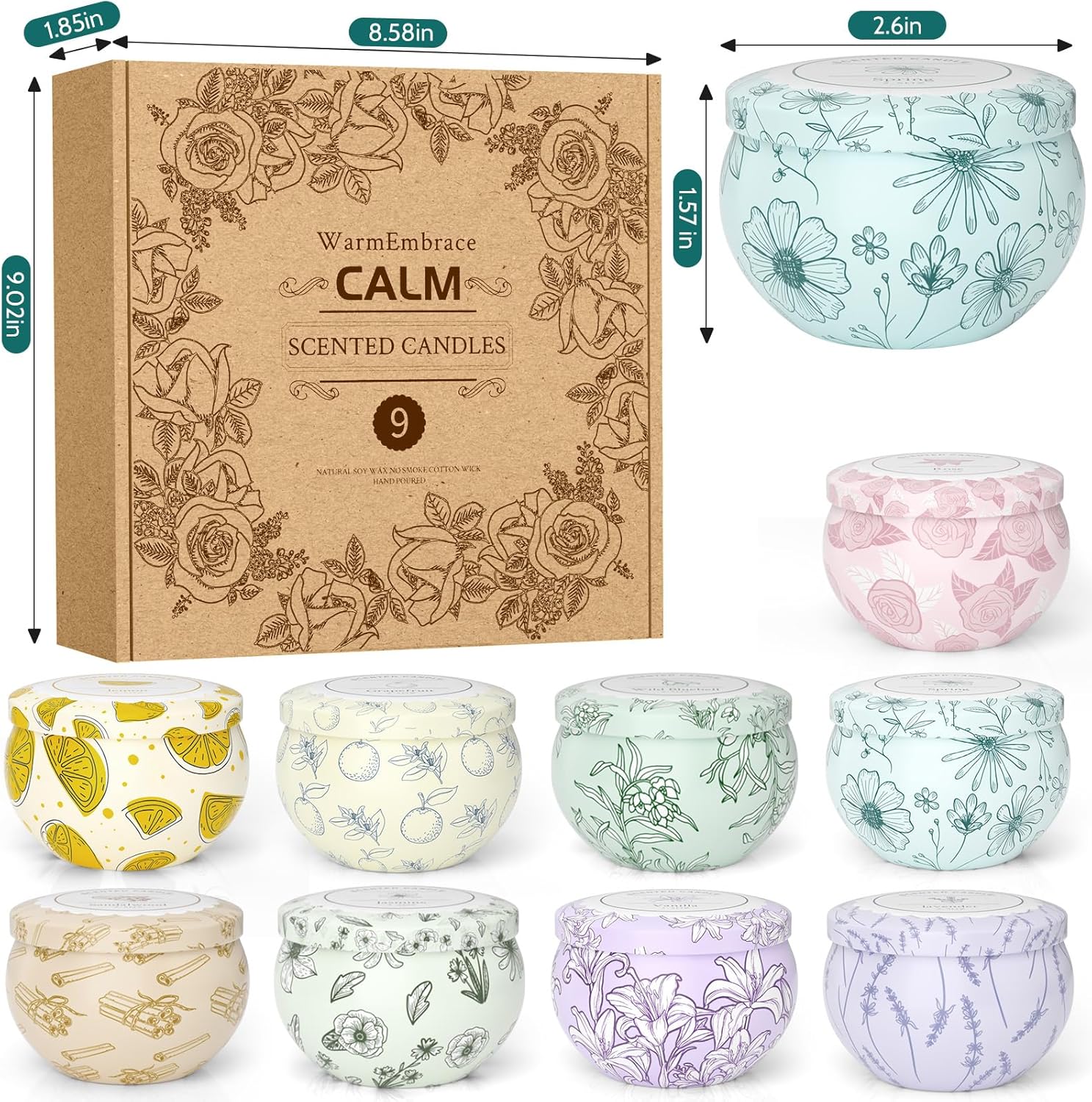 WarmEmbrace Scented Candle Set of 9