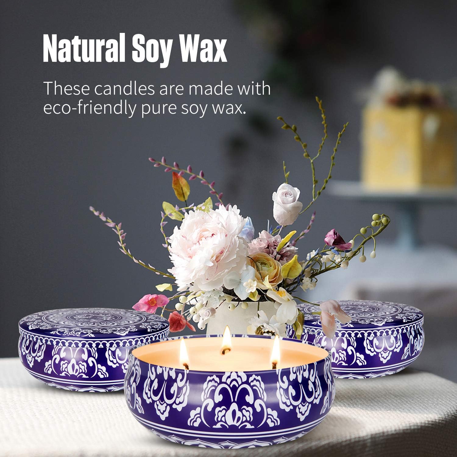 Hausware Citronella Candles 3 Pack Soy Wax Outdoor Indoor