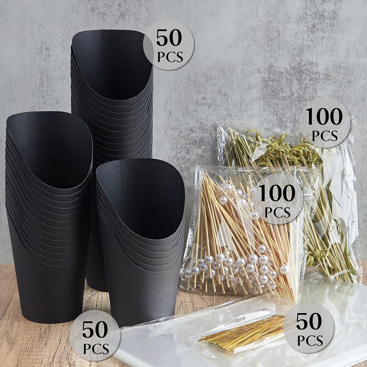 Ocmoiy 14 oz Kraft Paper Charcuterie Cups Pack