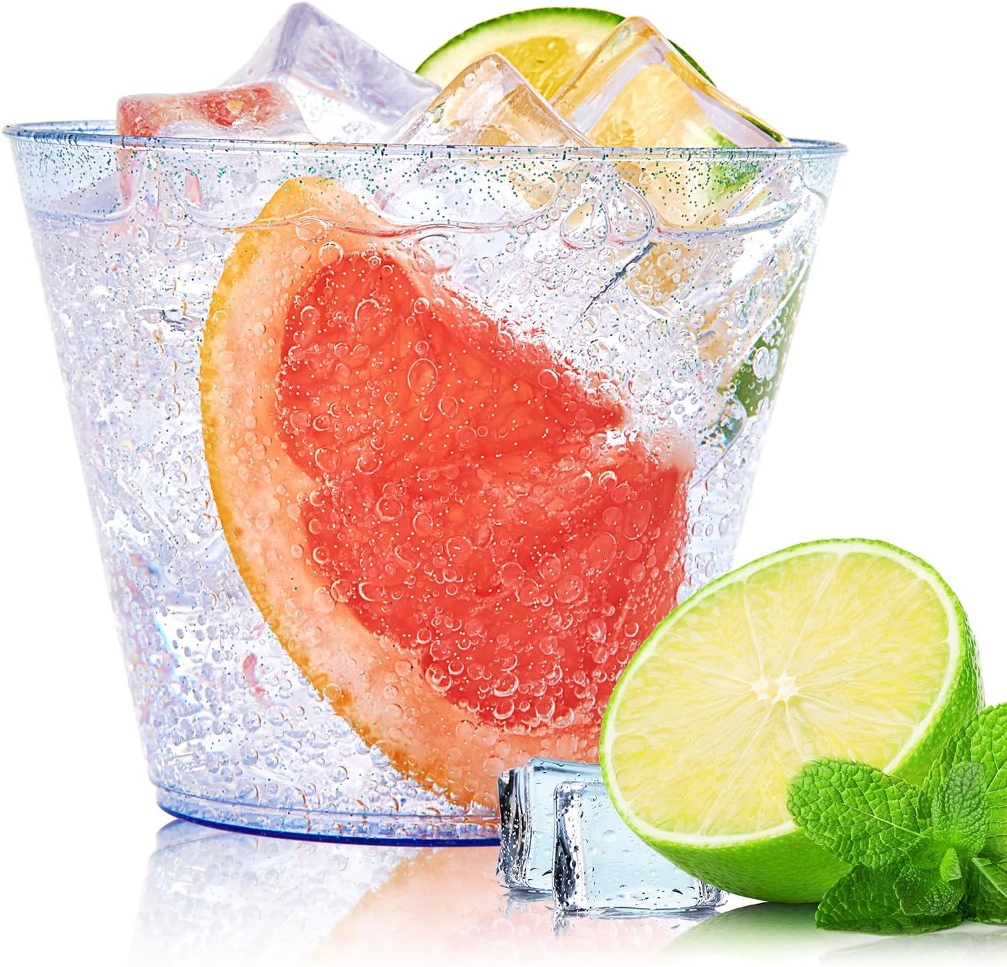 JOLLY CHEF 100 Pack 9 oz Blue Glitter Cups