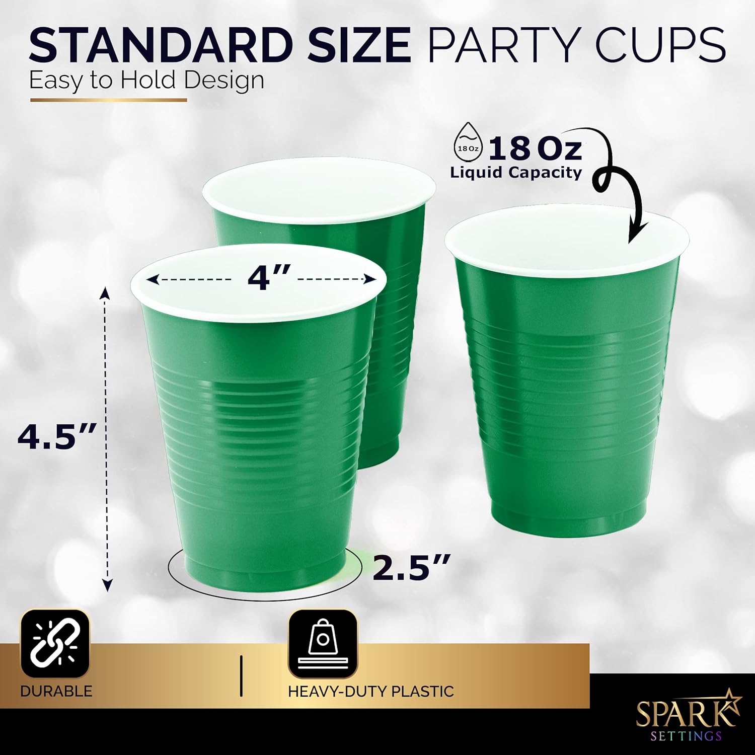 Disposable Cups 18-Ounce Red Party Cups 50 Pack