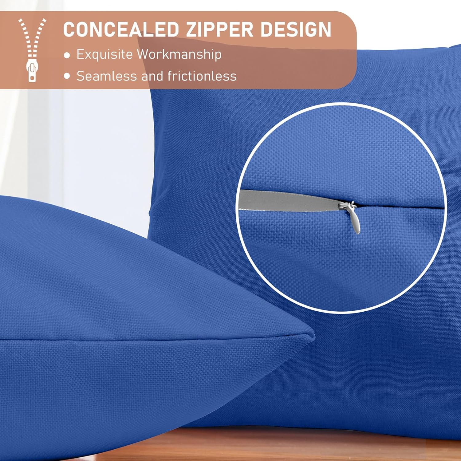 Pack of 4 Waterproof Throw Pillow Covers 18x18 Red