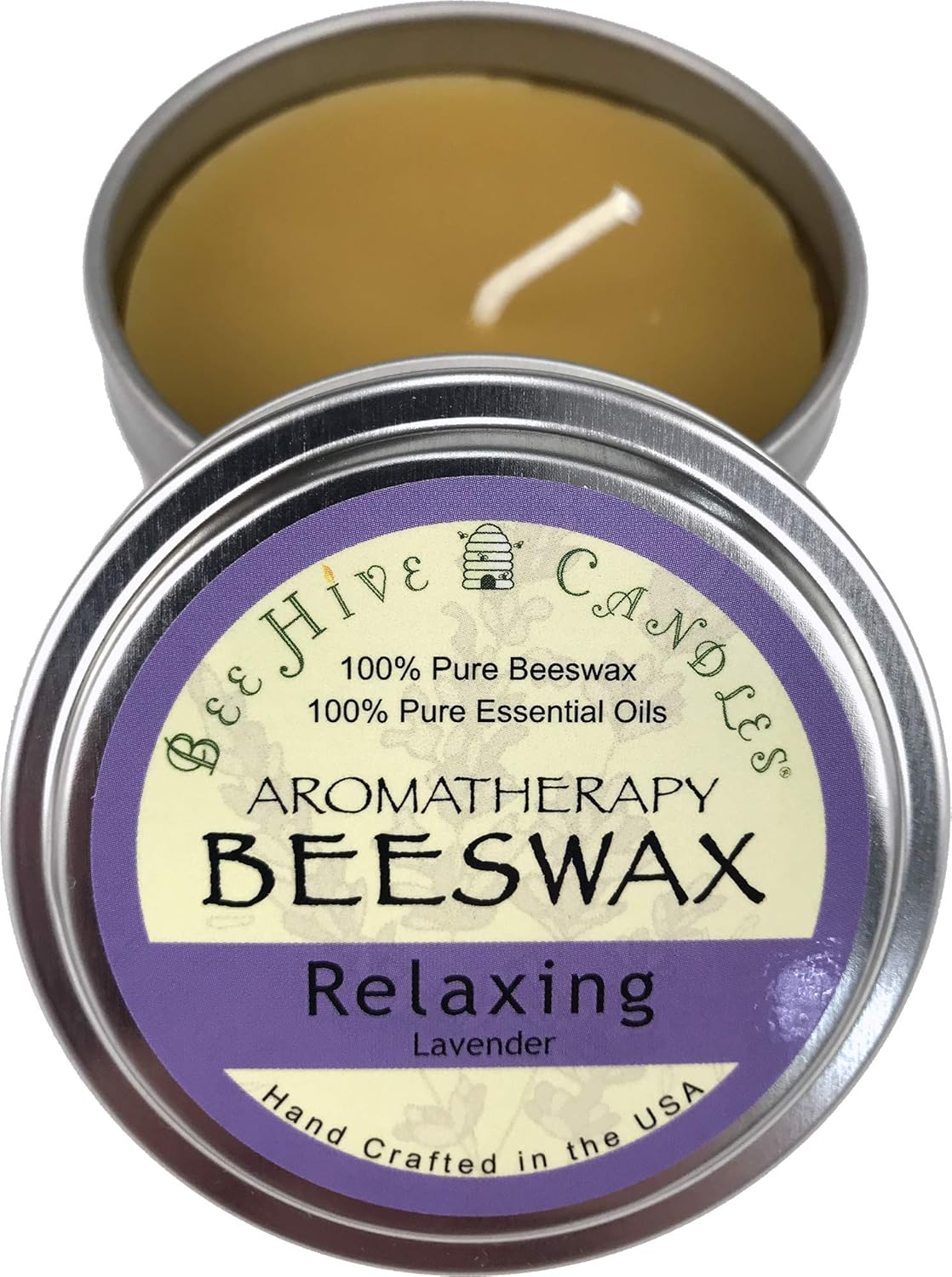 Relaxing Aromatherapy Beeswax Travel Tin 6oz