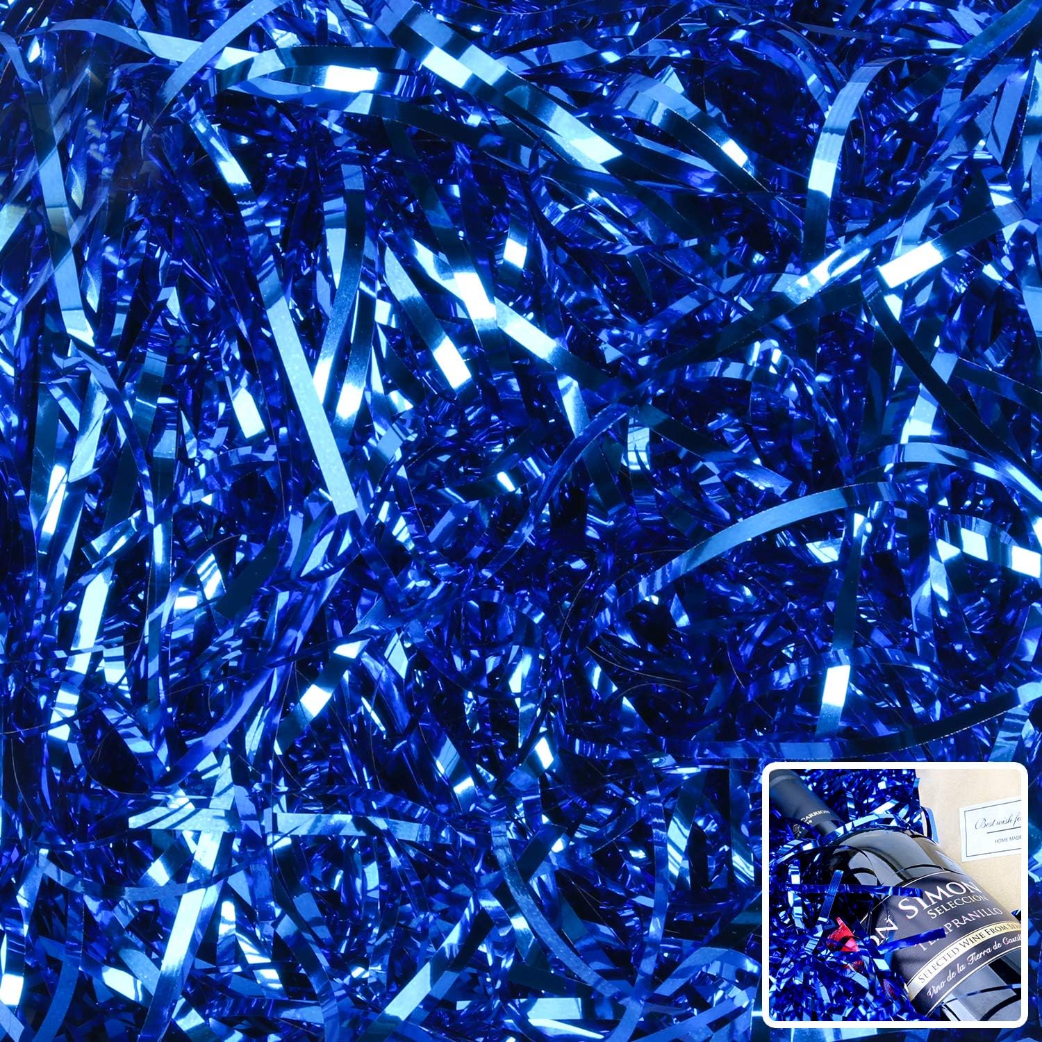 Zwish Sparkly Iridescent Crinkle Filler Film - Blue