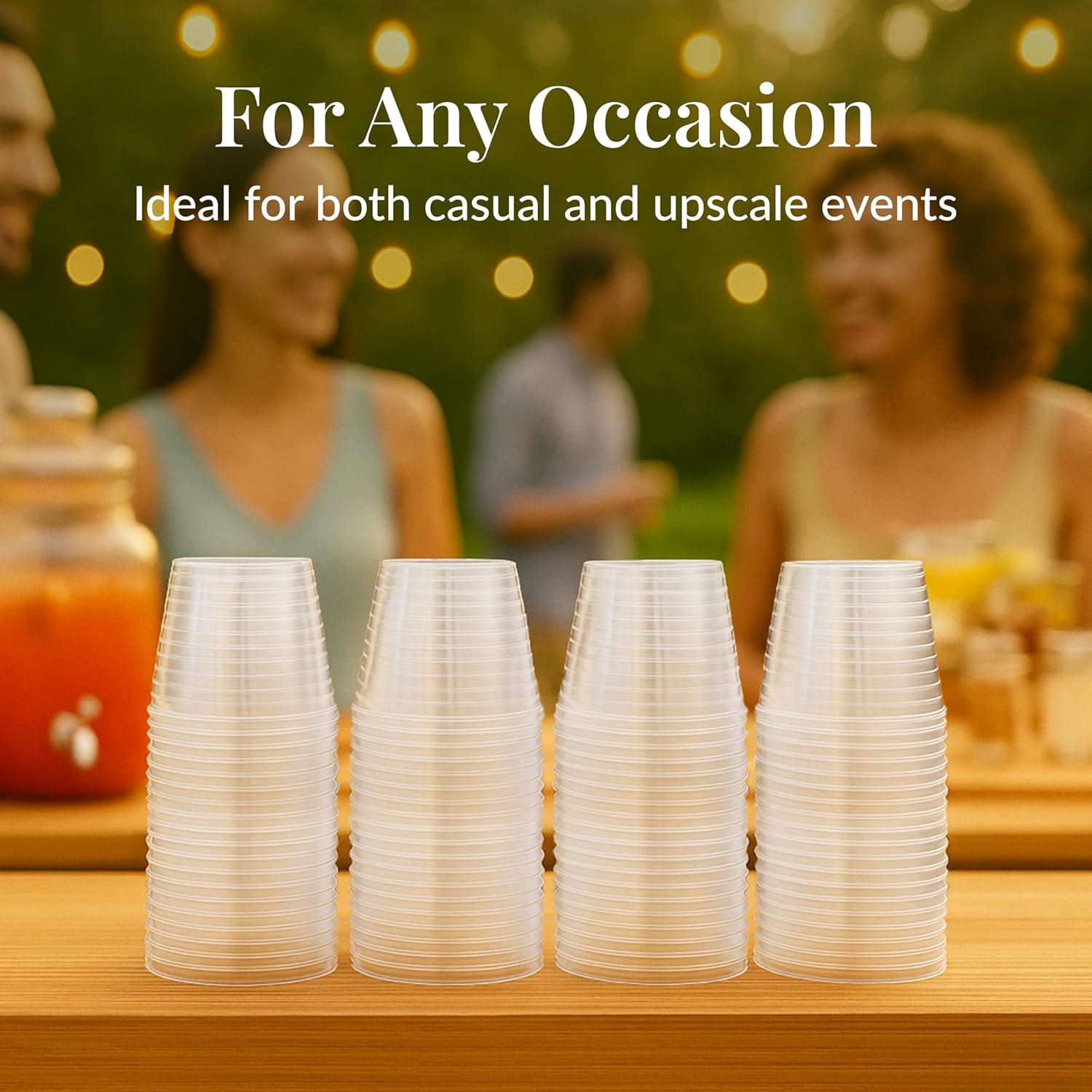 Small Clear Plastic Cups 5 oz 200 Pack Disposable