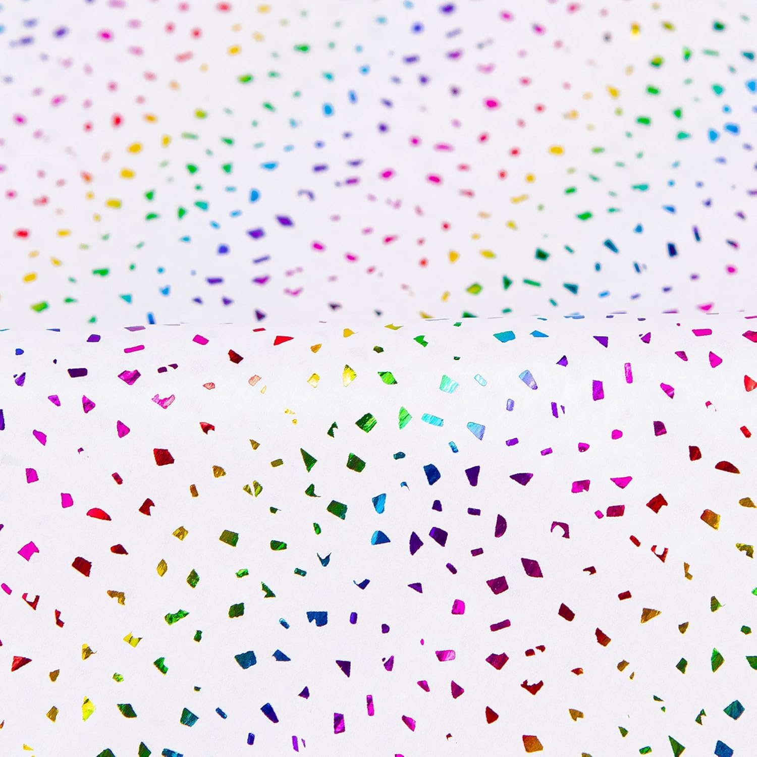 MR FIVE 25 Sheets Rainbow Glitter Tissue Paper for Gift Wrapping