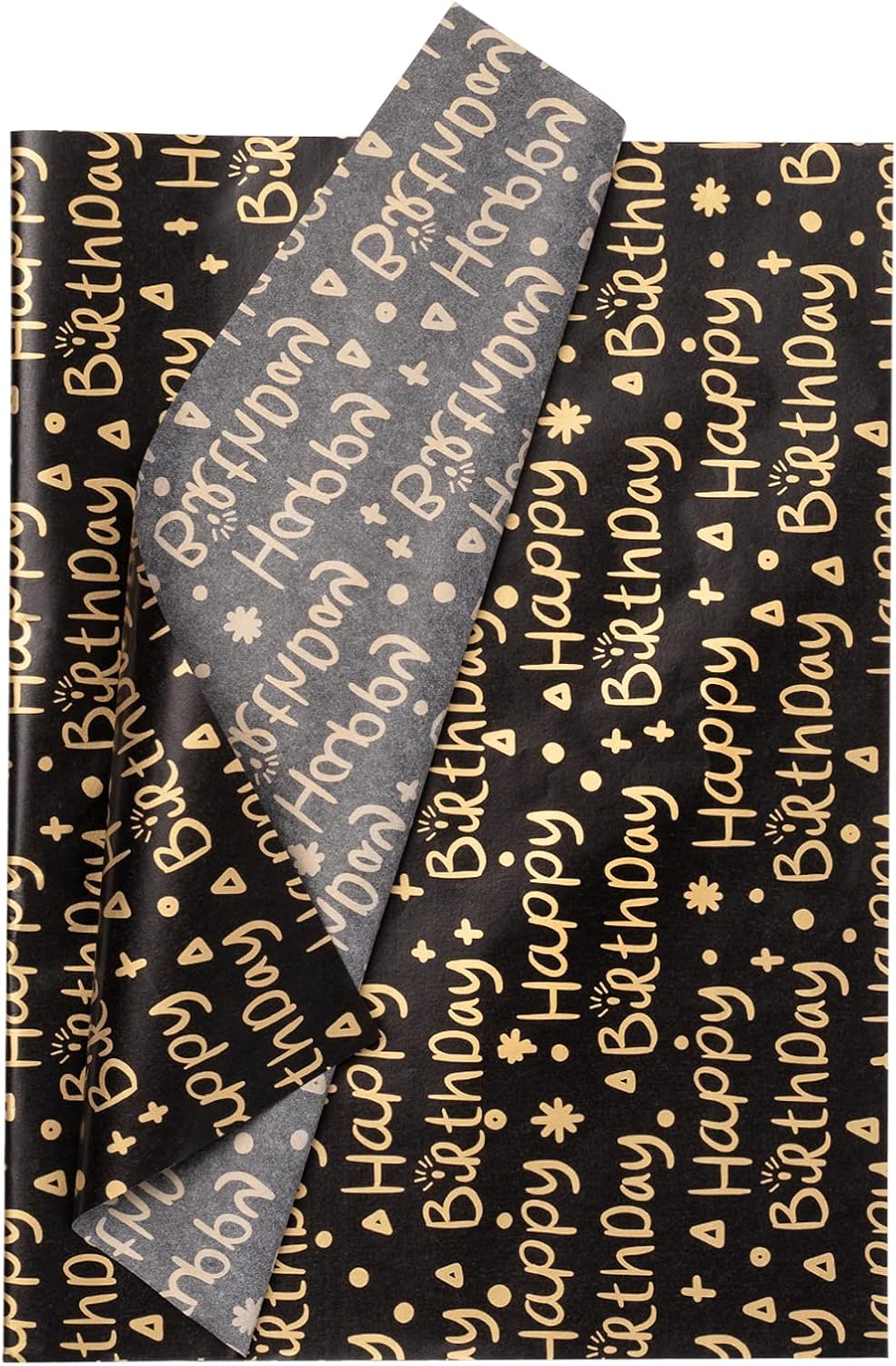 LeZakaa Birthday Tissue Paper 60 Sheets with 30 Cake Stickers