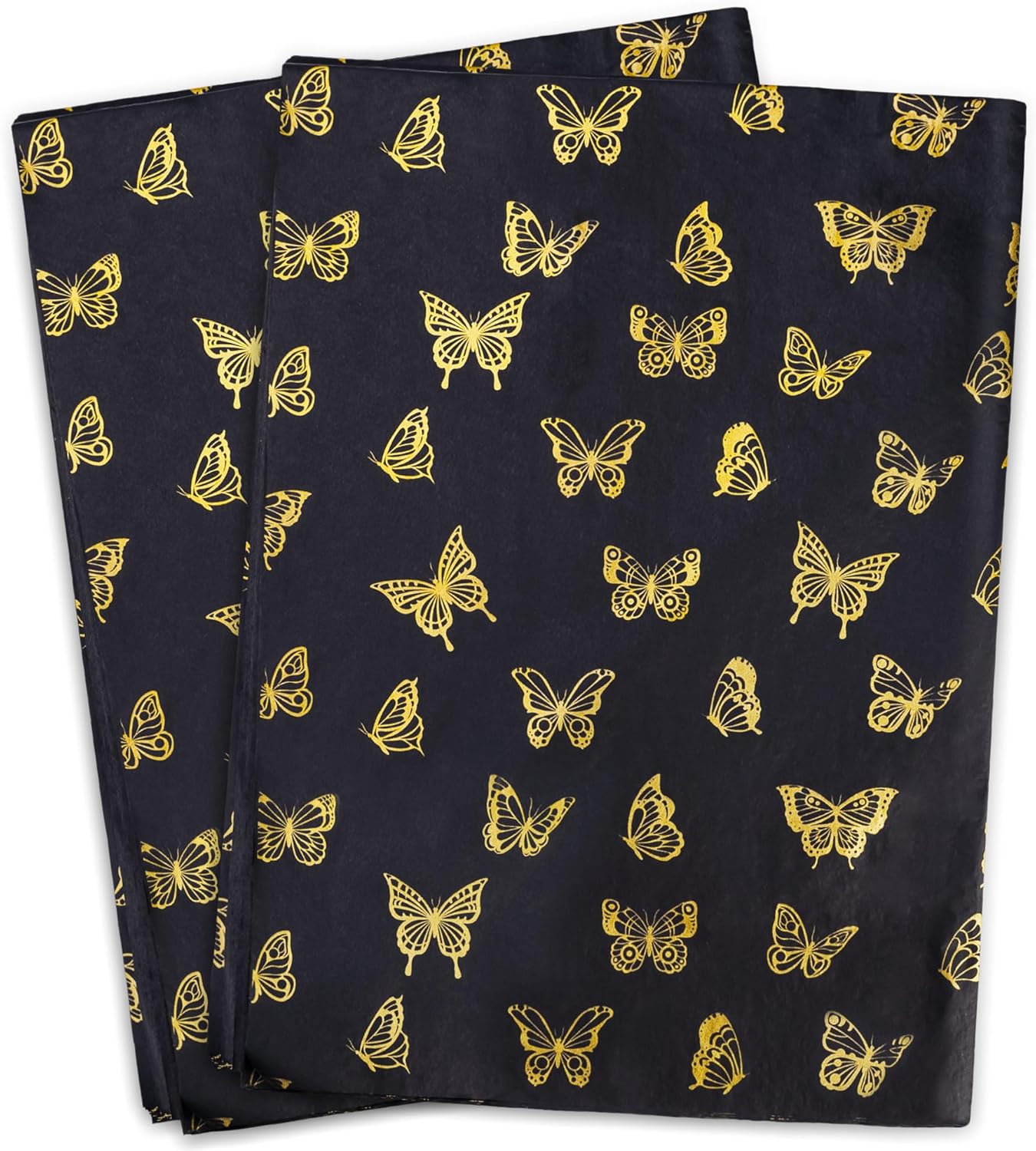 MR FIVE Black Gold Butterfly Tissue Paper Bulk 30 Sheets