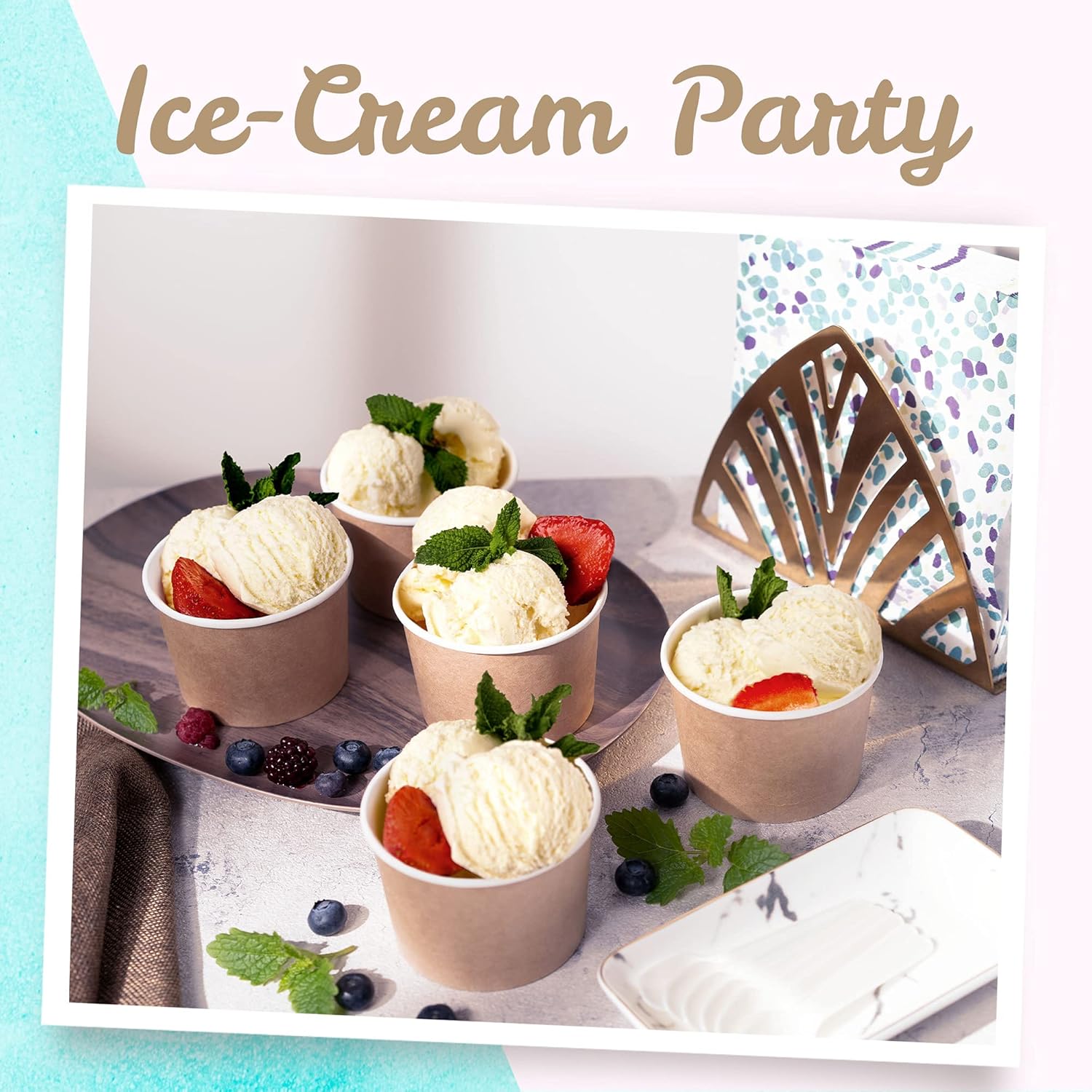 MATICAN 100-Count 9-Ounce Disposable Ice Cream Cups