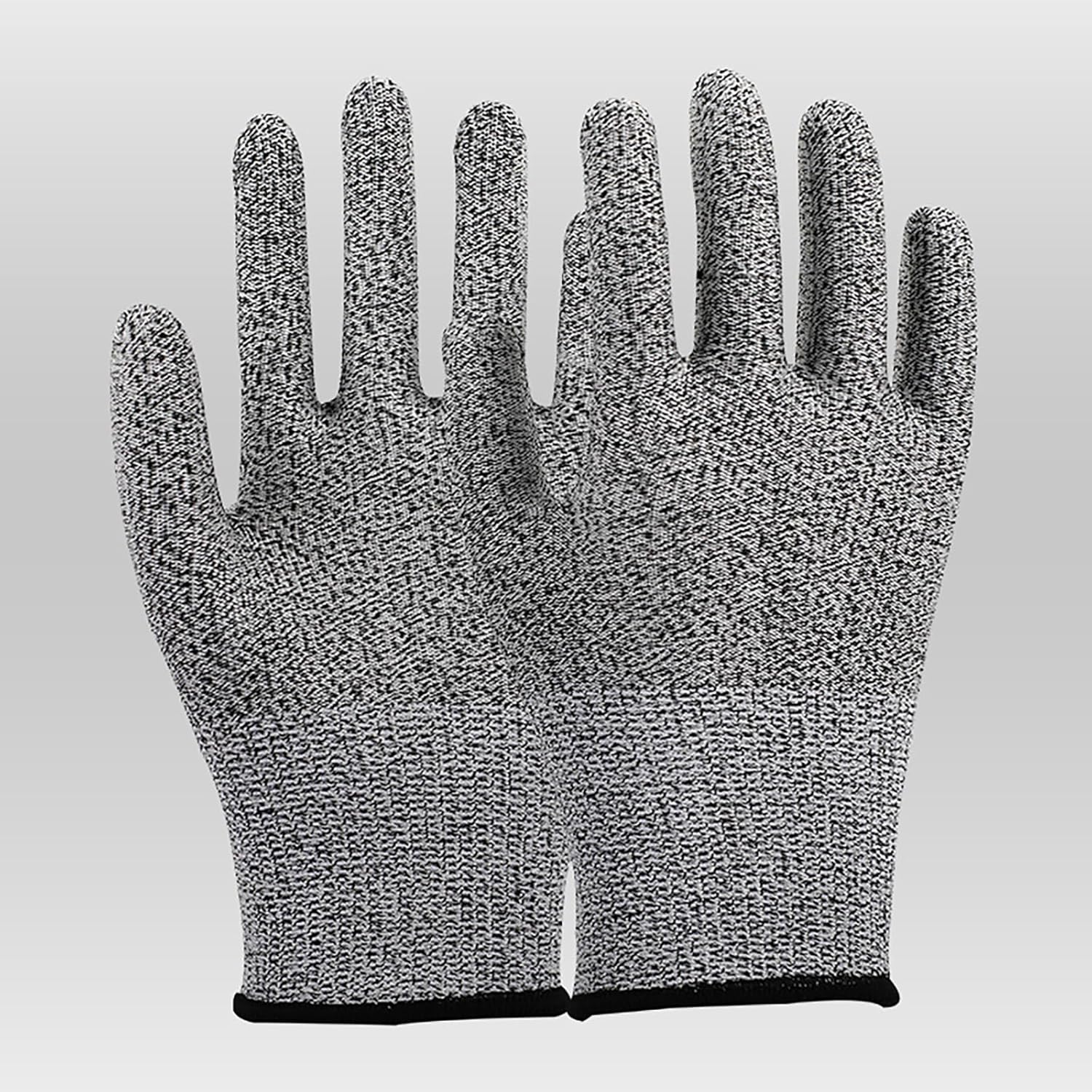 Cut Resistant Kitchen Gloves Food Grade Gray Large