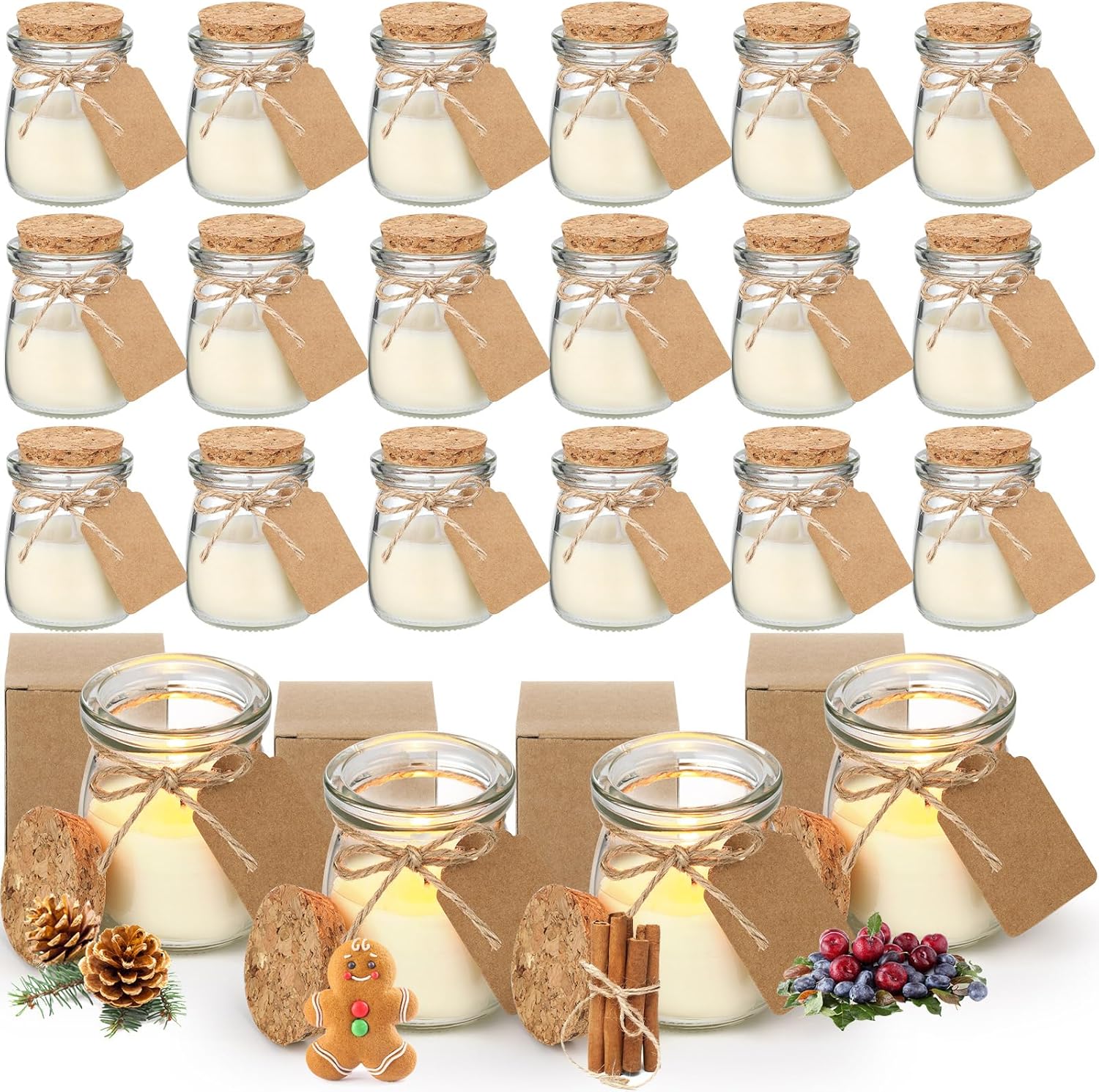 MTLEE 24 Pcs Scented Candle Gift Set