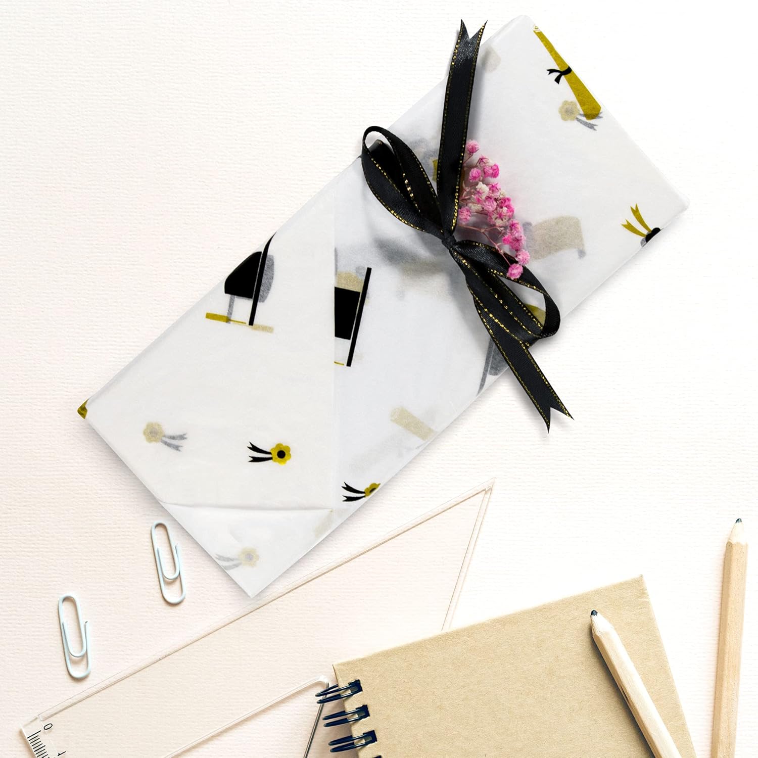 MR FIVE 30 Sheet Gold Cap Diploma Tissue Paper for Graduation