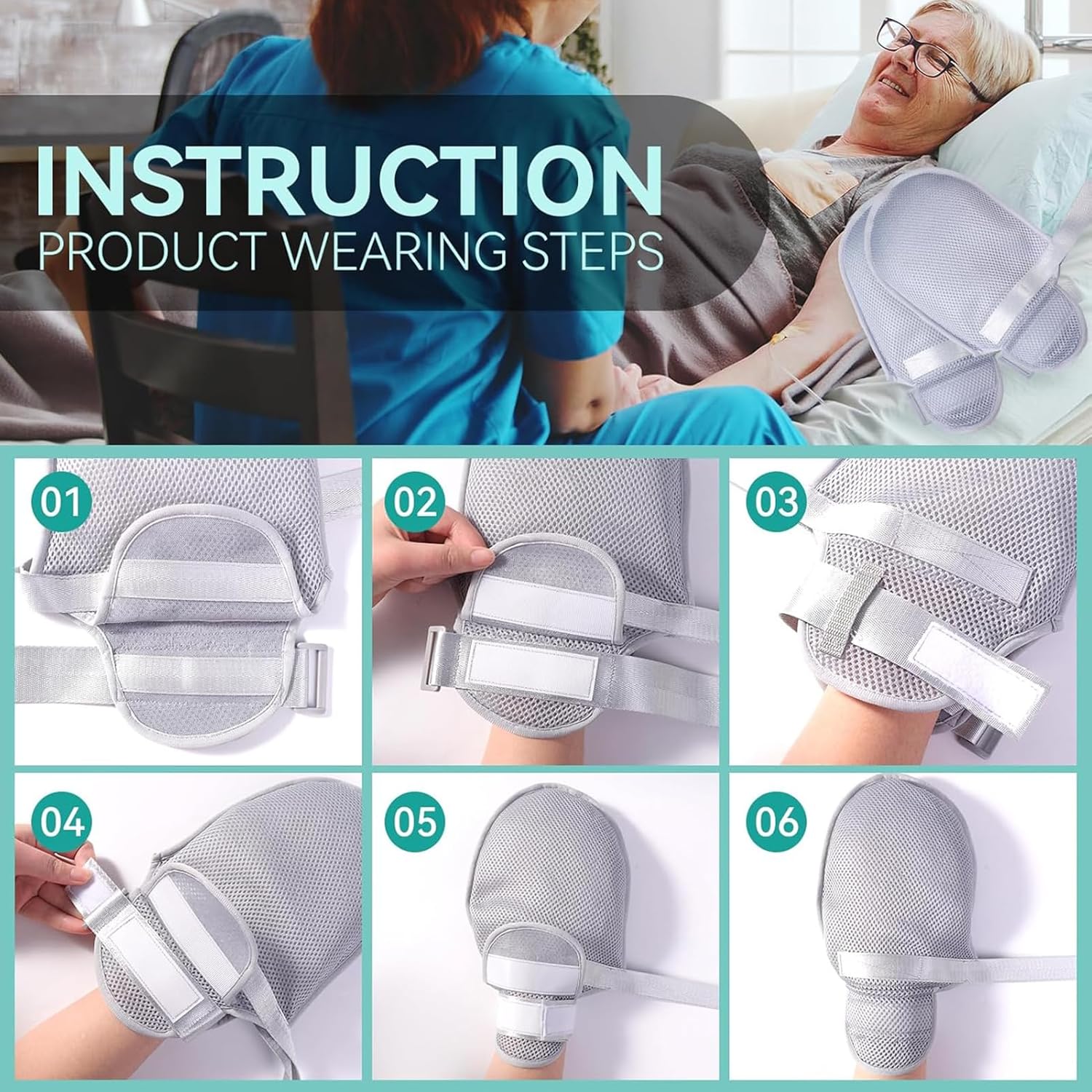Medical Double Security Mitts for Elderly