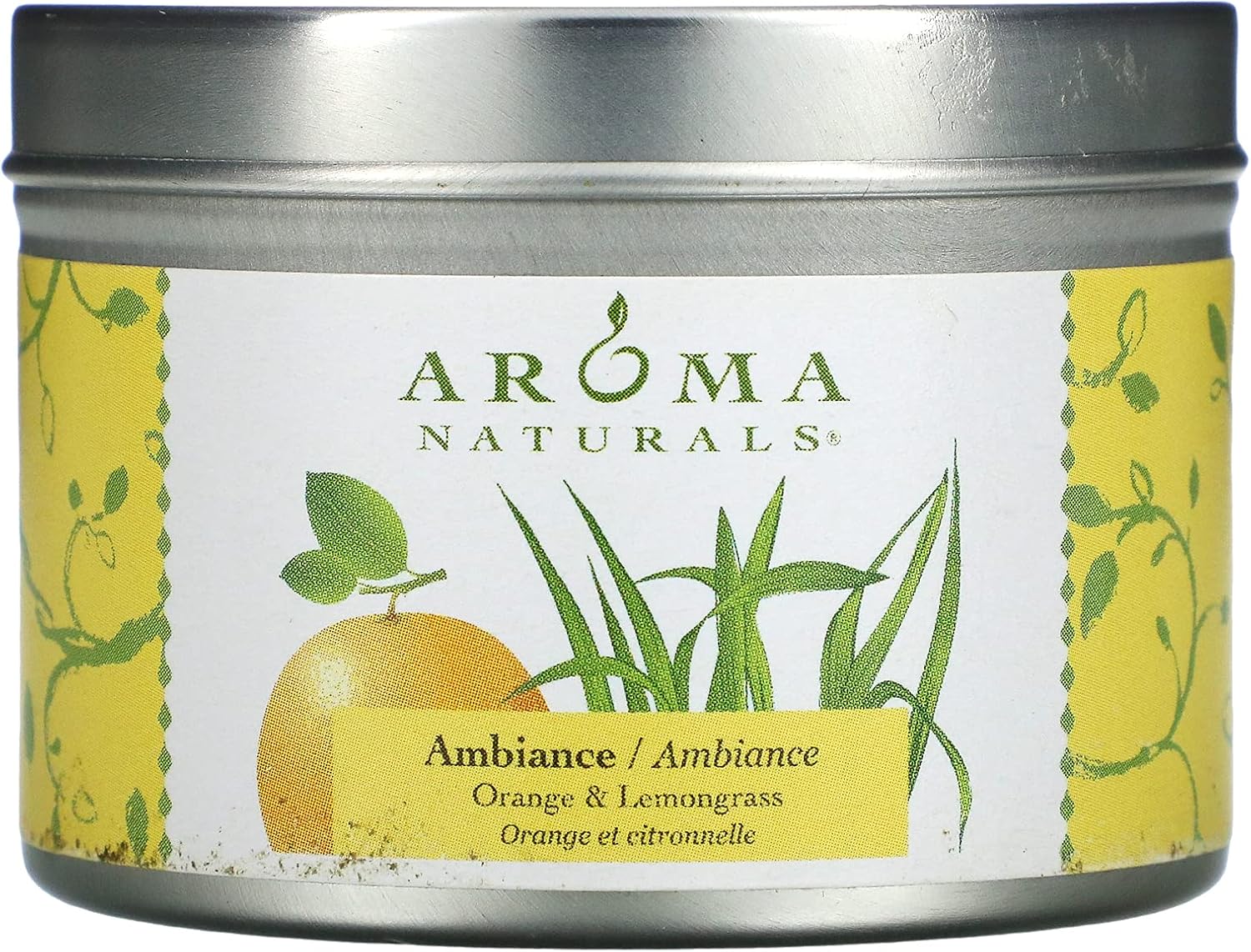 Lemon Travel Tins Candle Aroma Naturals 1 Container