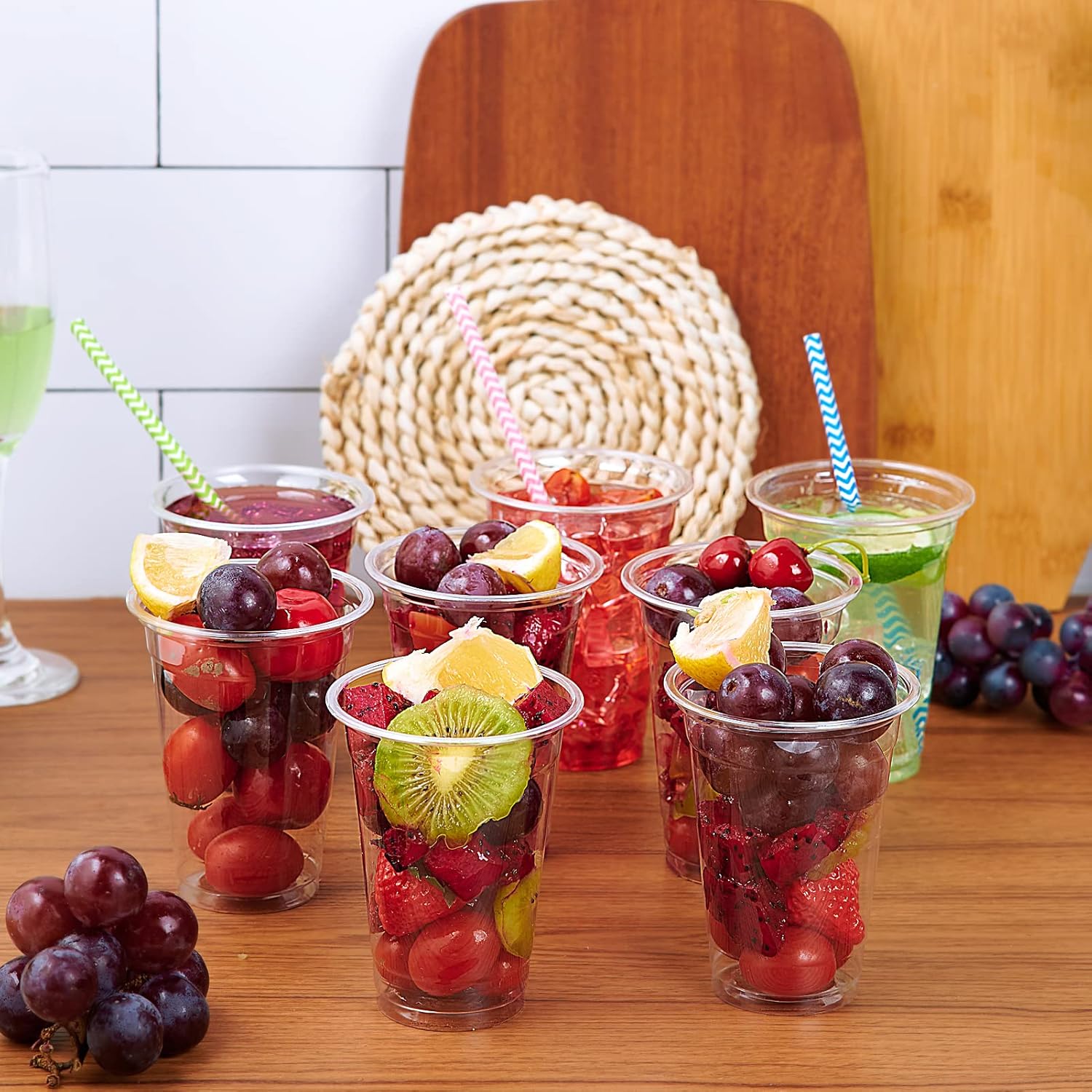 Lilymicky 200 Pack 10 oz Clear Plastic Cups for Parties