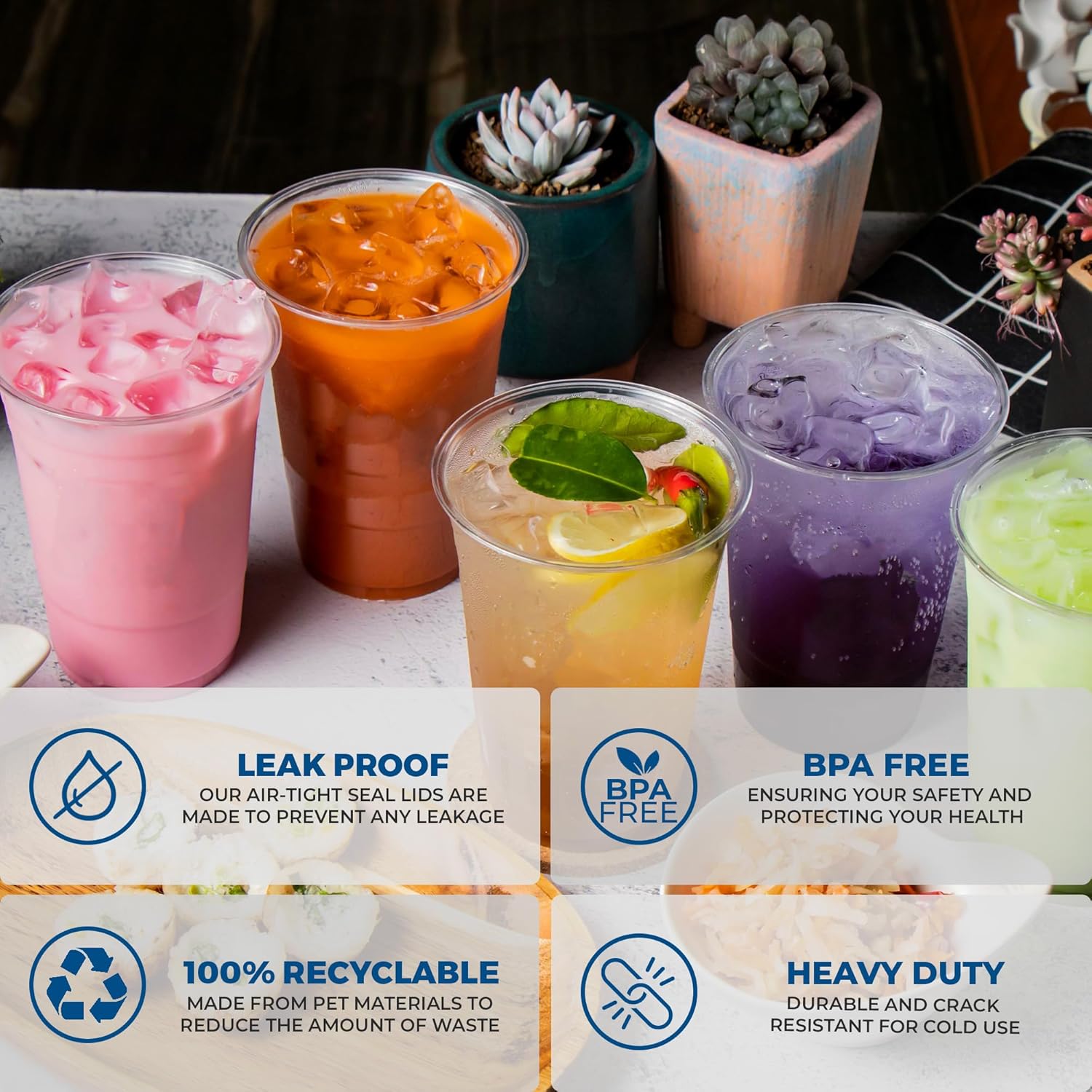 Freshware 16 Oz Clear Disposable Cups 100 Count