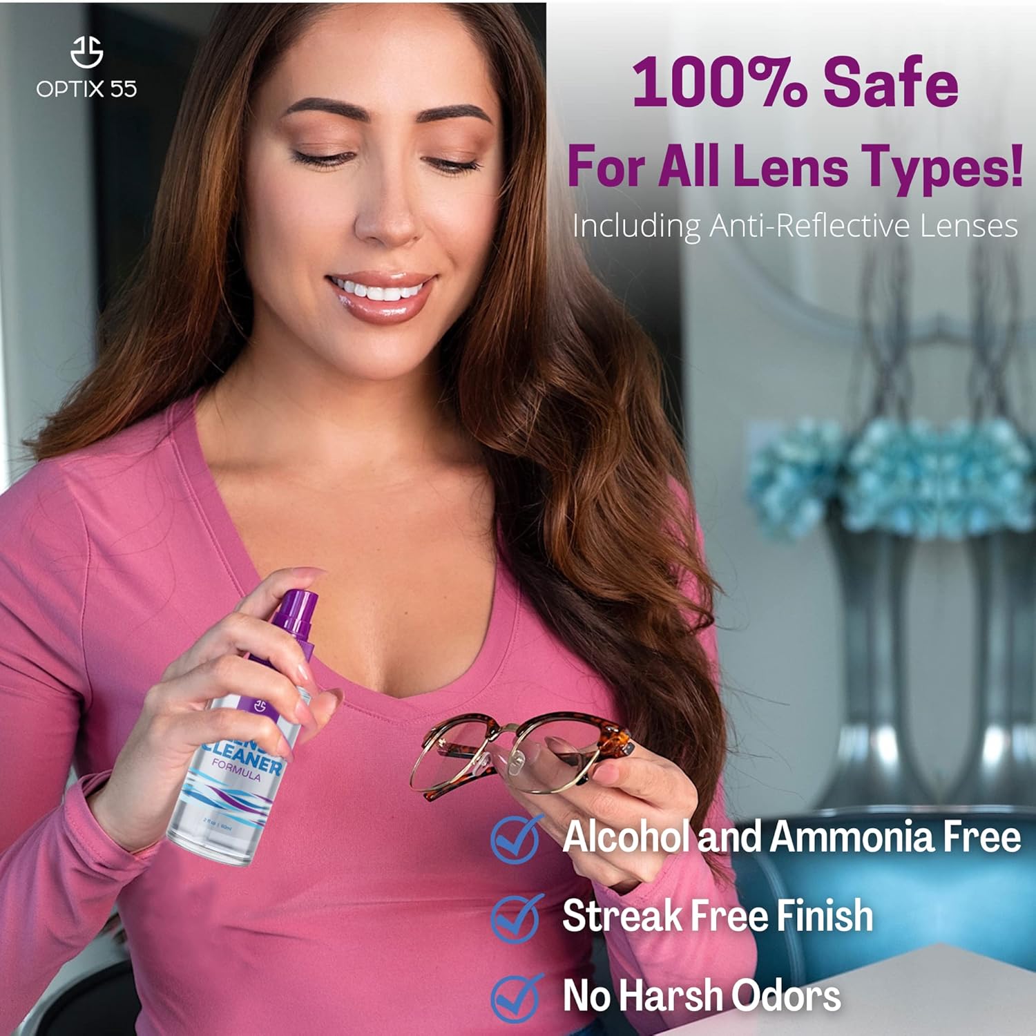Optix 55 Lens Cleaner Spray Kit - 4 Fl Oz
