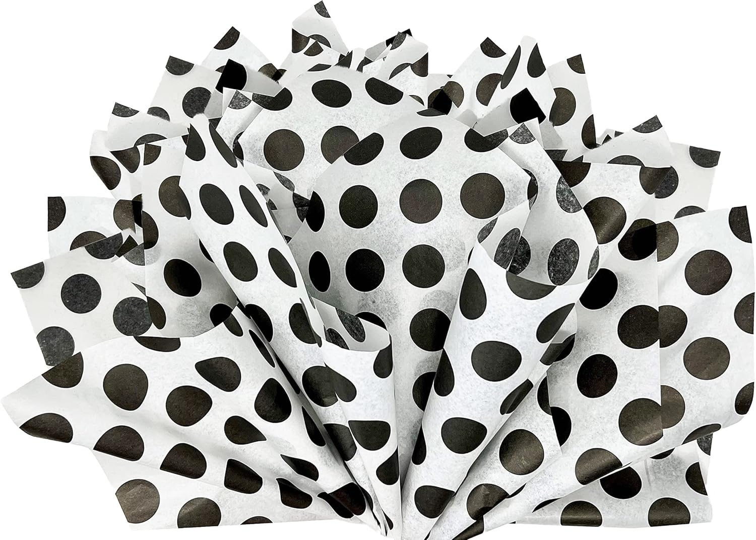 Flexicore Packaging Black Polka Dot Tissue Wrap 15x20