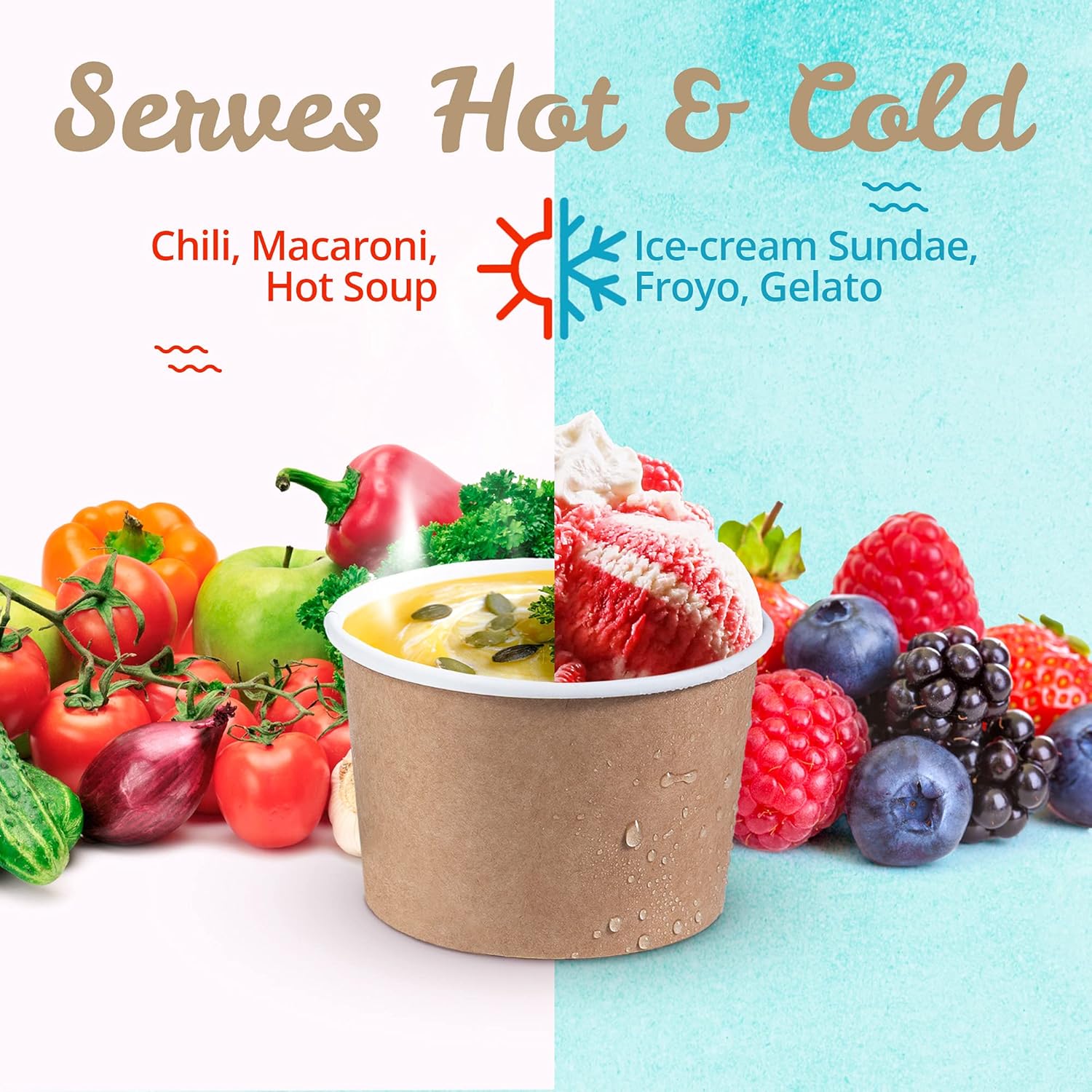 MATICAN 100-Count 9-Ounce Disposable Ice Cream Cups