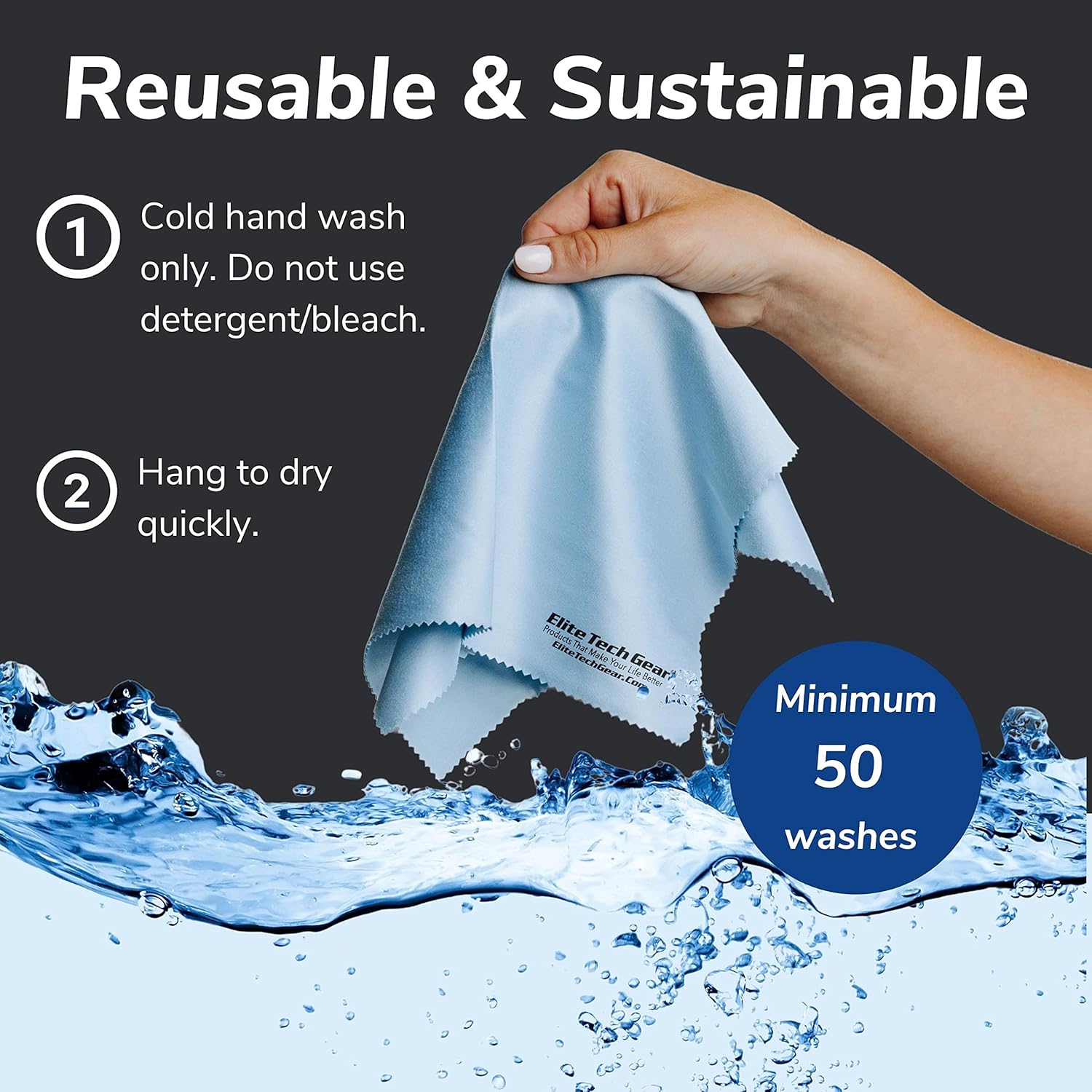 Elite Tech Gear 4 Pack Microfiber Cloth Set