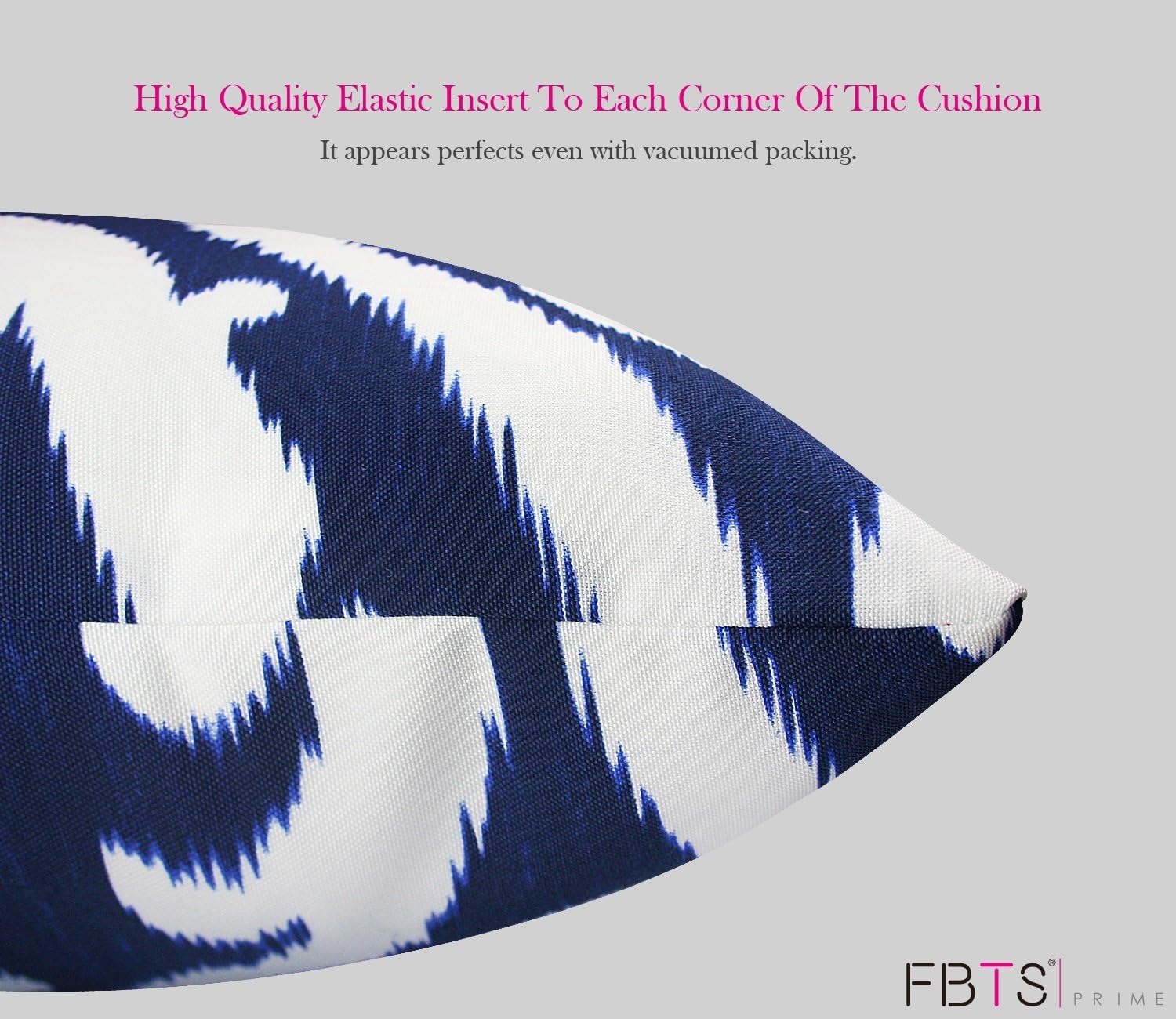 Fabritones 2 Pack Navy Paisley Outdoor Throw Pillows with Inserts 18x18 Inch