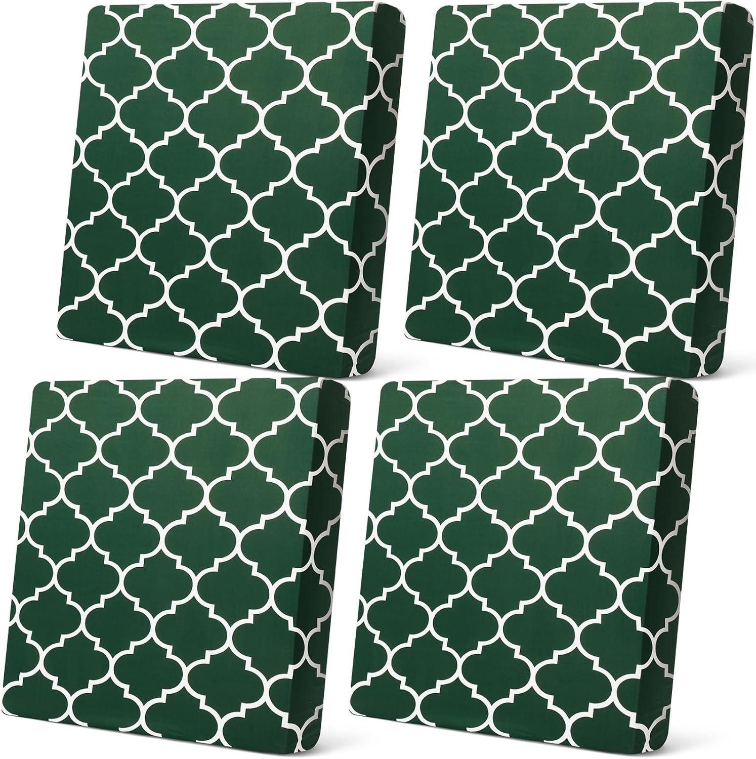 Newwiee 4 Pcs Waterproof Outdoor Cushion Covers Dark Green