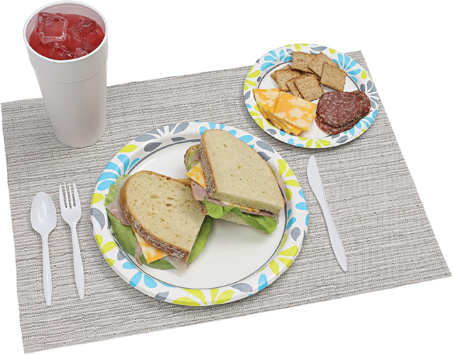 Genuine Joe Printed Paper Plates 7 Inches Pack of 125