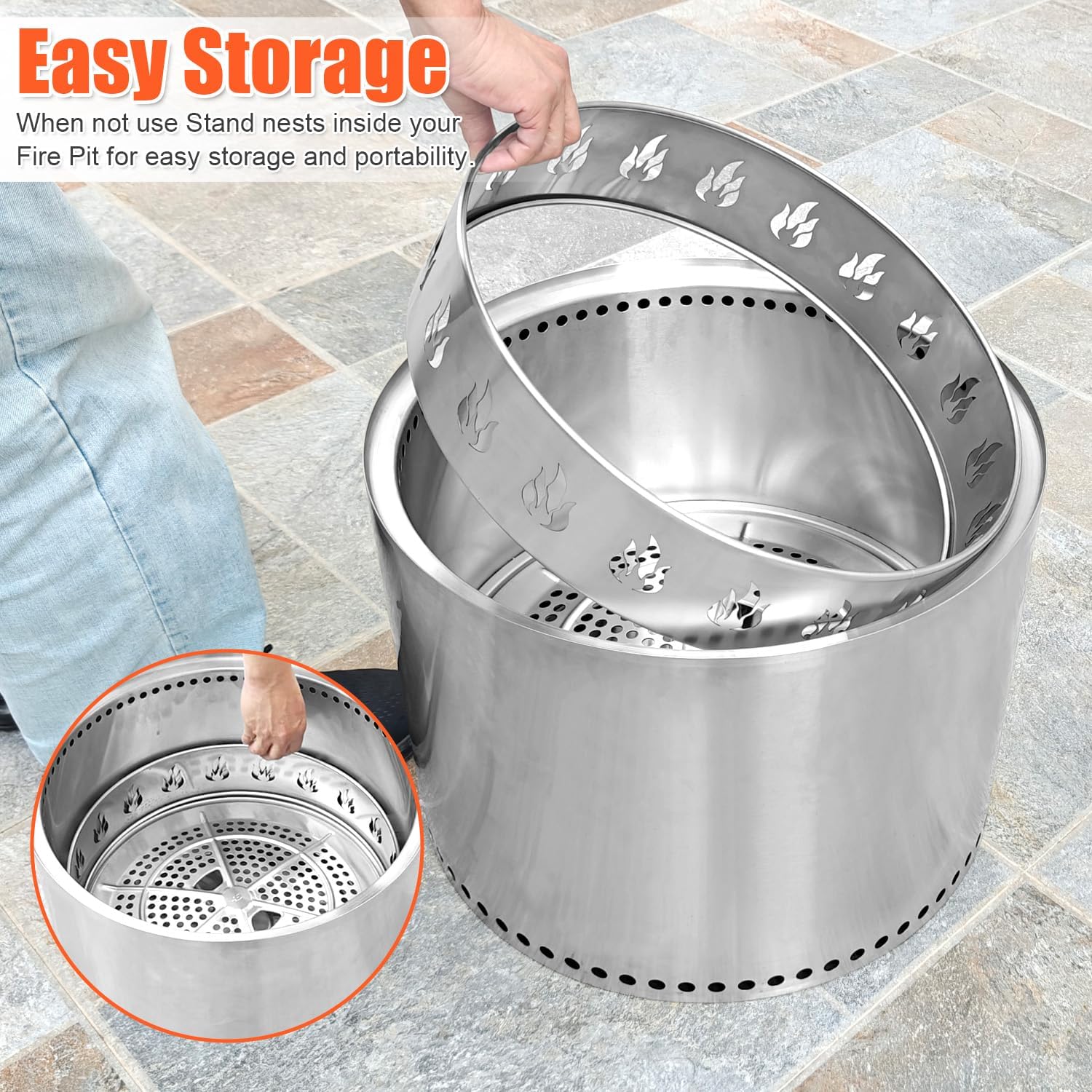 Fire Pit Lid and Stand for Solo Stove Bonfire 20