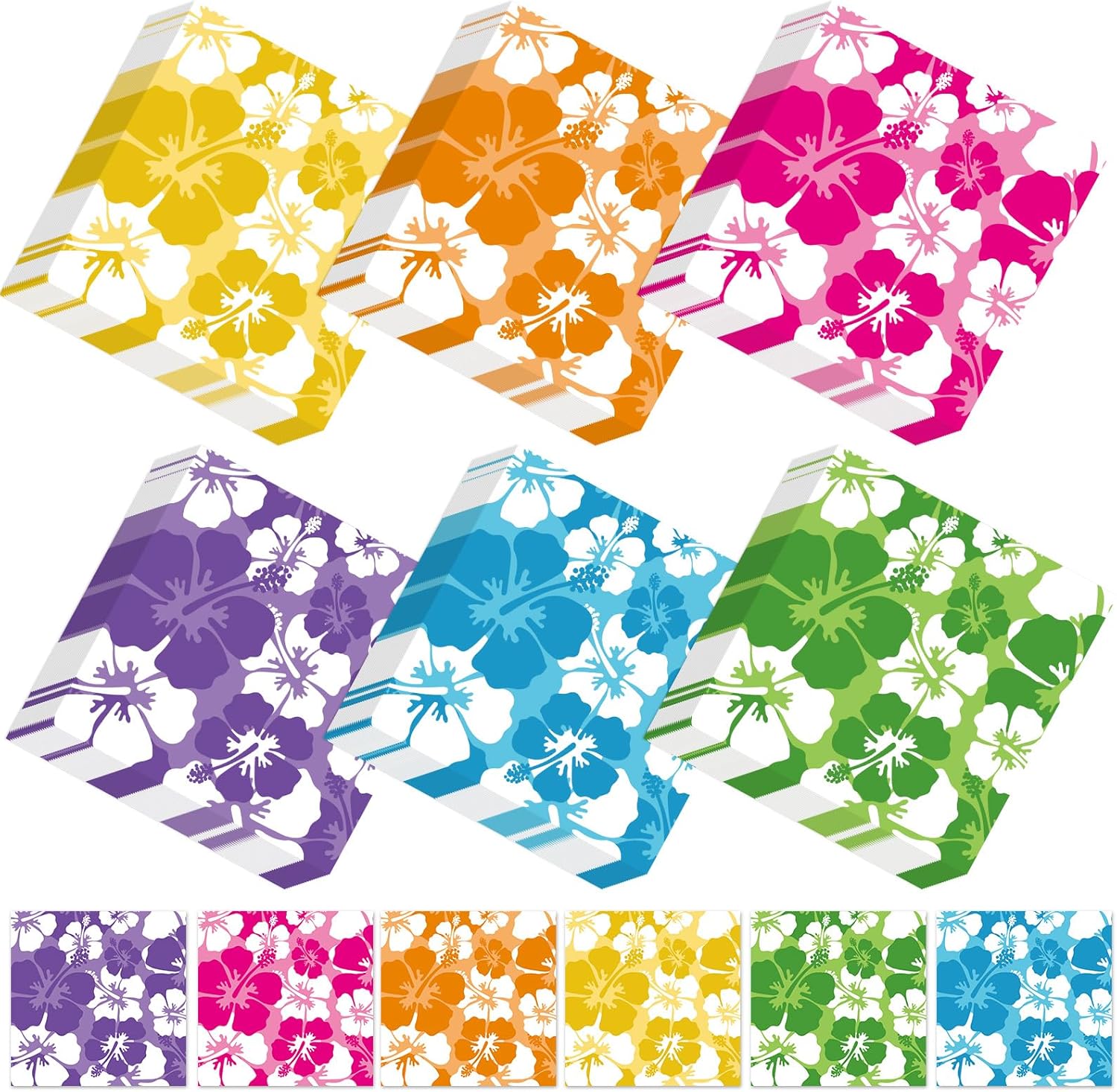 120 Pcs Hibiscus Paper Napkins Summer Party Decorations