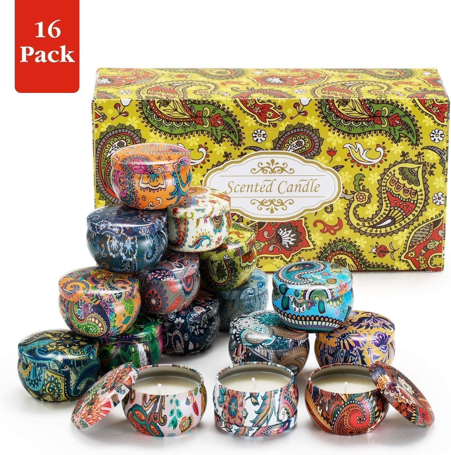 Howemon Scented Candles Gift Set - 16 Pack