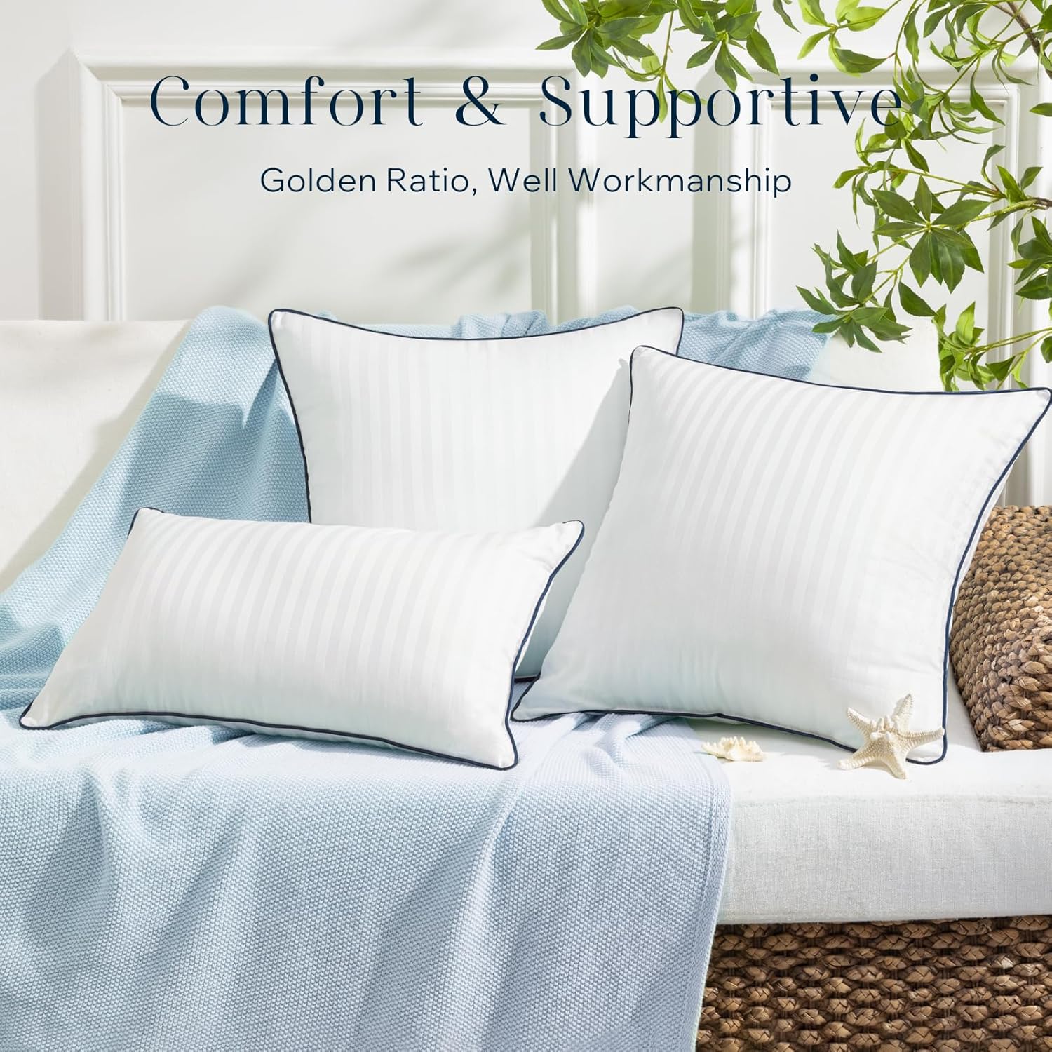 Phantoscope Waterproof Outdoor Pillow Inserts - Pack of 4 18x18 Inch