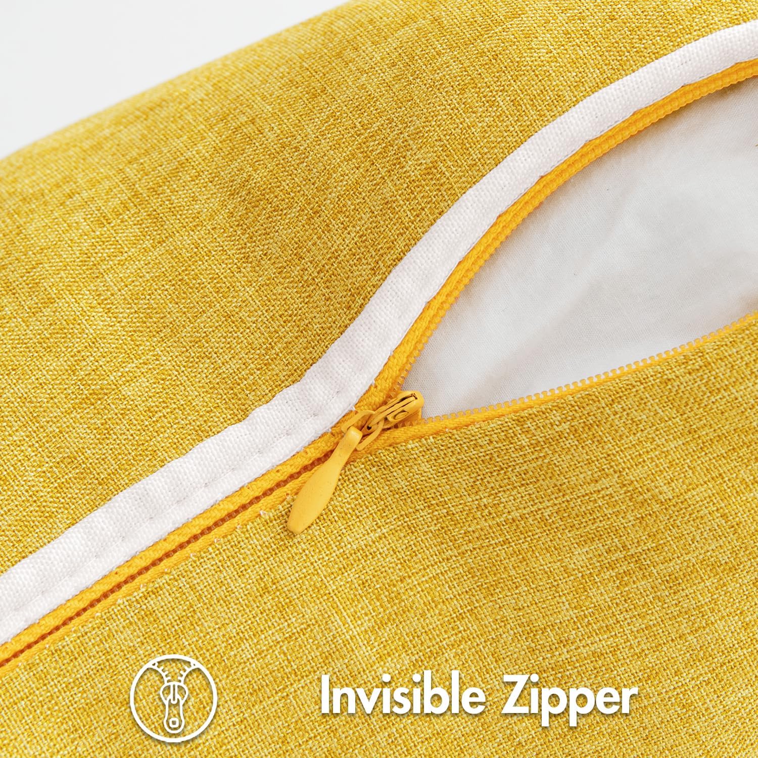 MIULEE Pack of 2 Waterproof Throw Pillow Covers Yellow