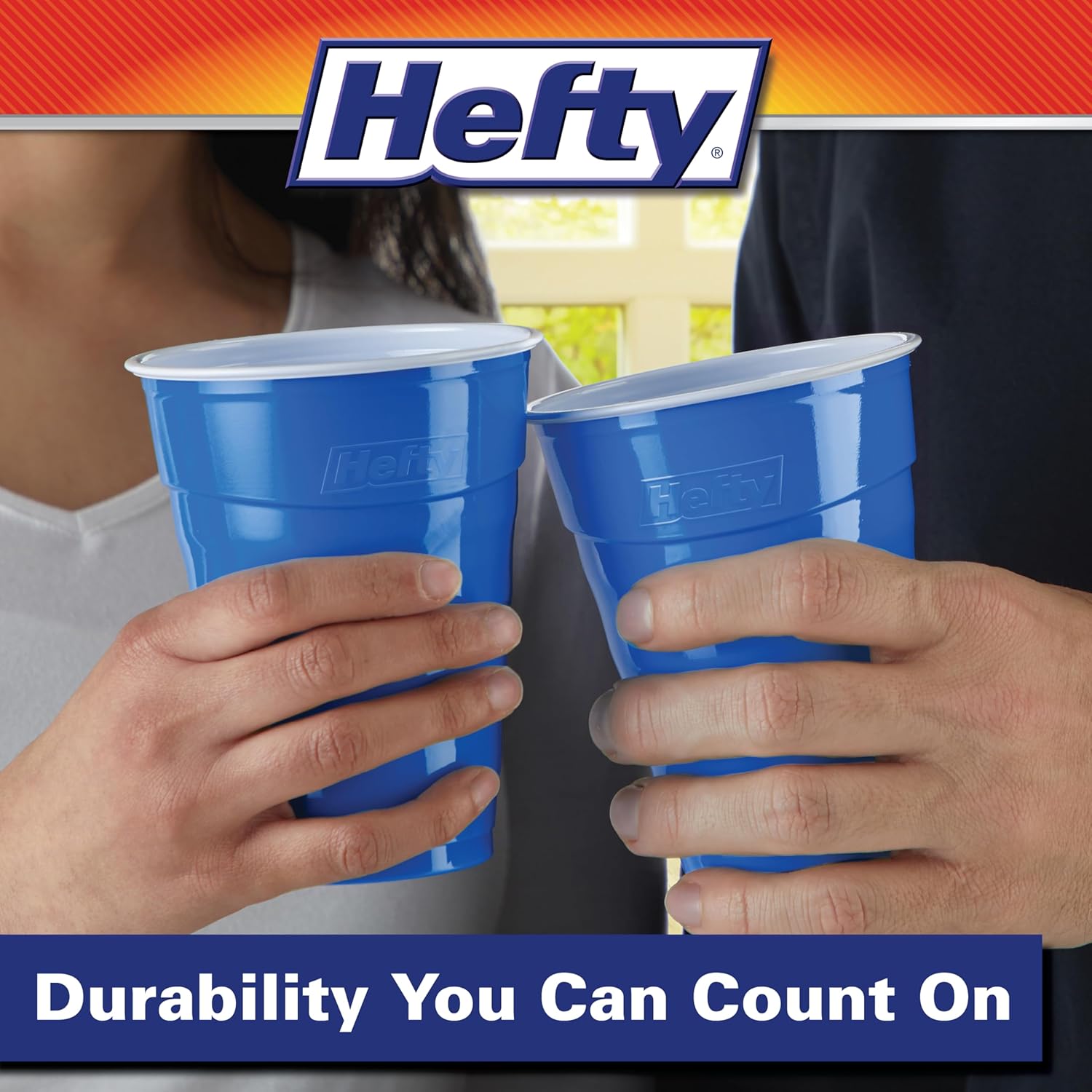 Hefty Party On Disposable Plastic Cups 18 Oz 120 Count