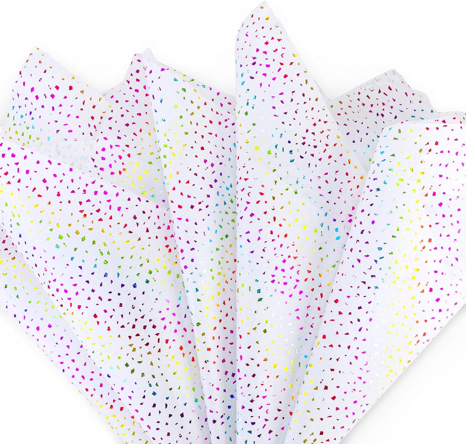 MR FIVE 10 Sheets 20x28 Rainbow Glitter Tissue Paper for Gift Wrapping