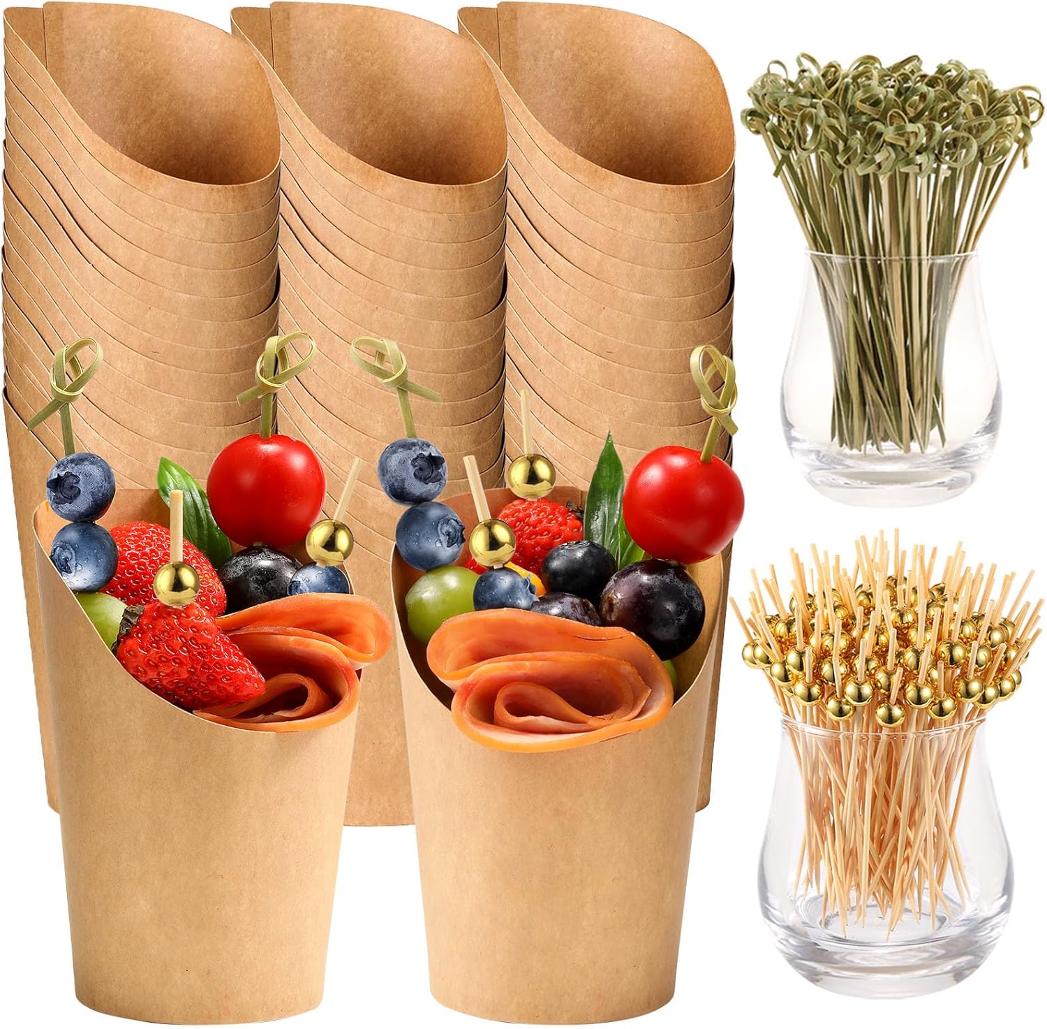 50 Pcs Charcuterie Cups with Cocktail Picks