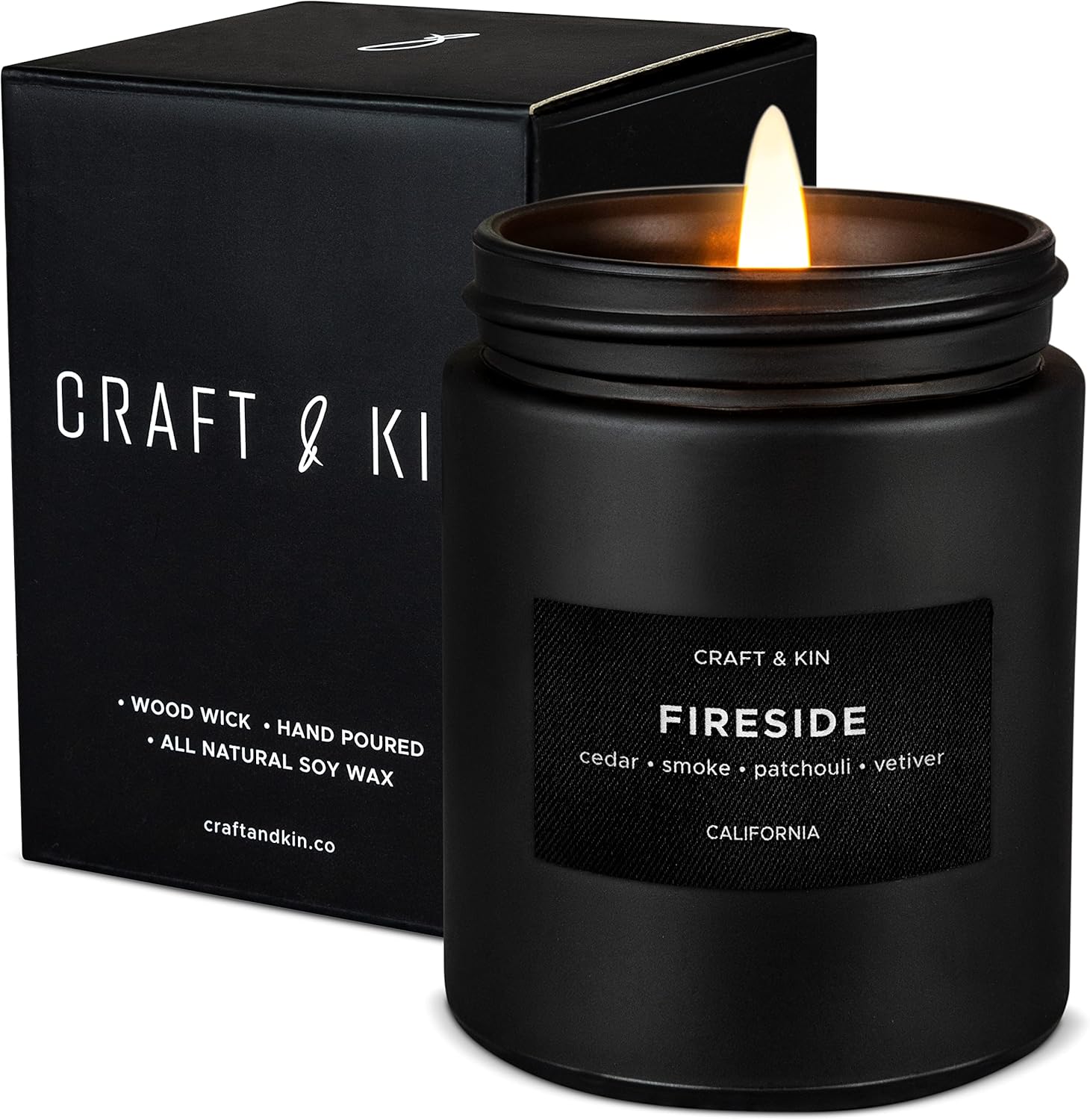 Craft Kin Smokey Fireside Candle for Men