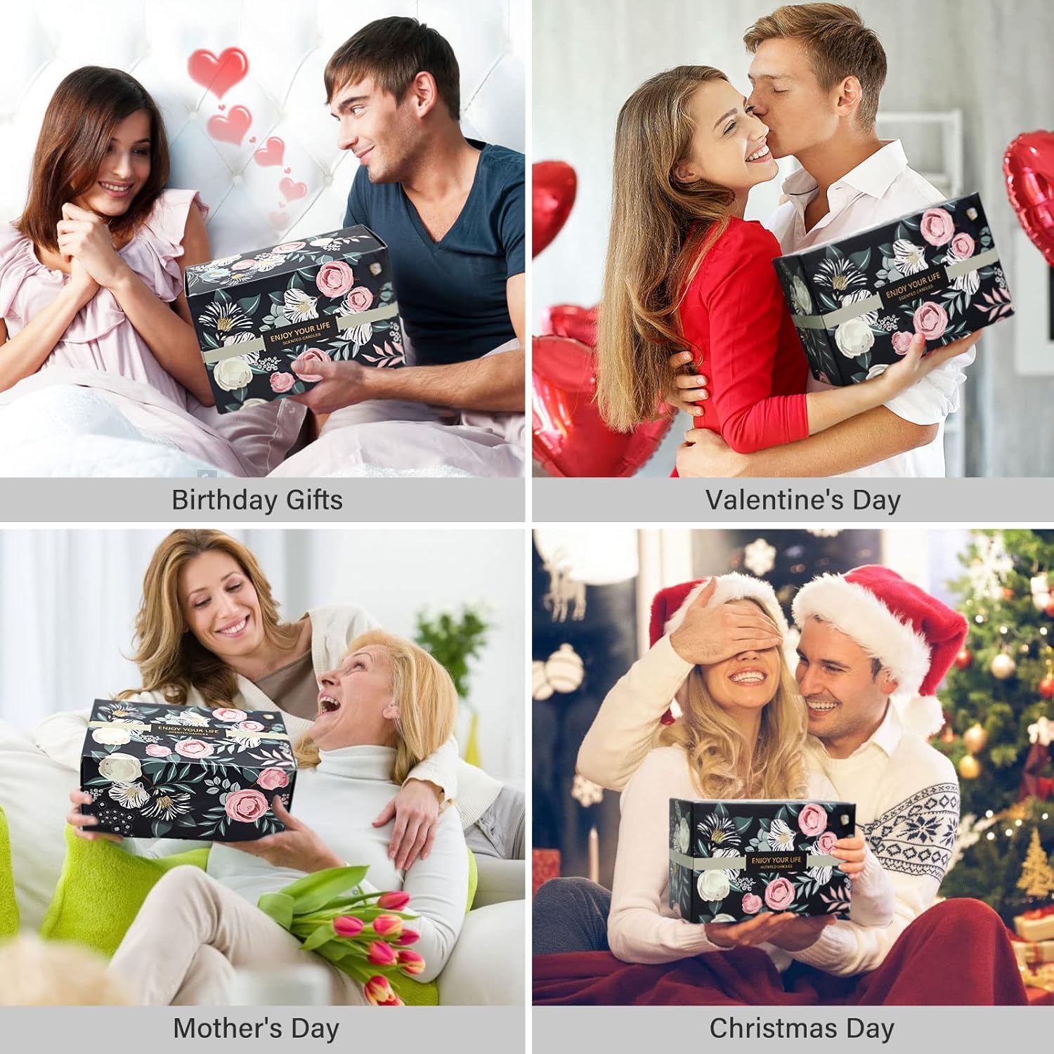 12 Pack Floral Scented Candles for Women