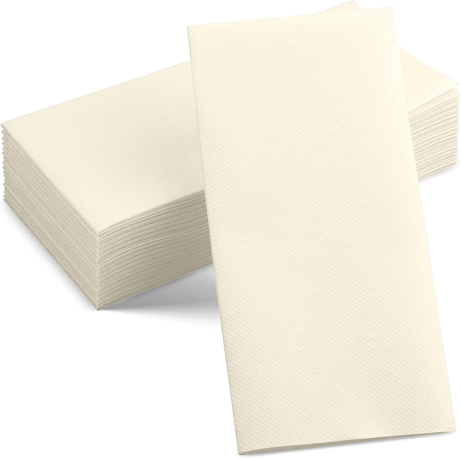 50 Pack Disposable Linen-Feel Napkins 12x17 Inches