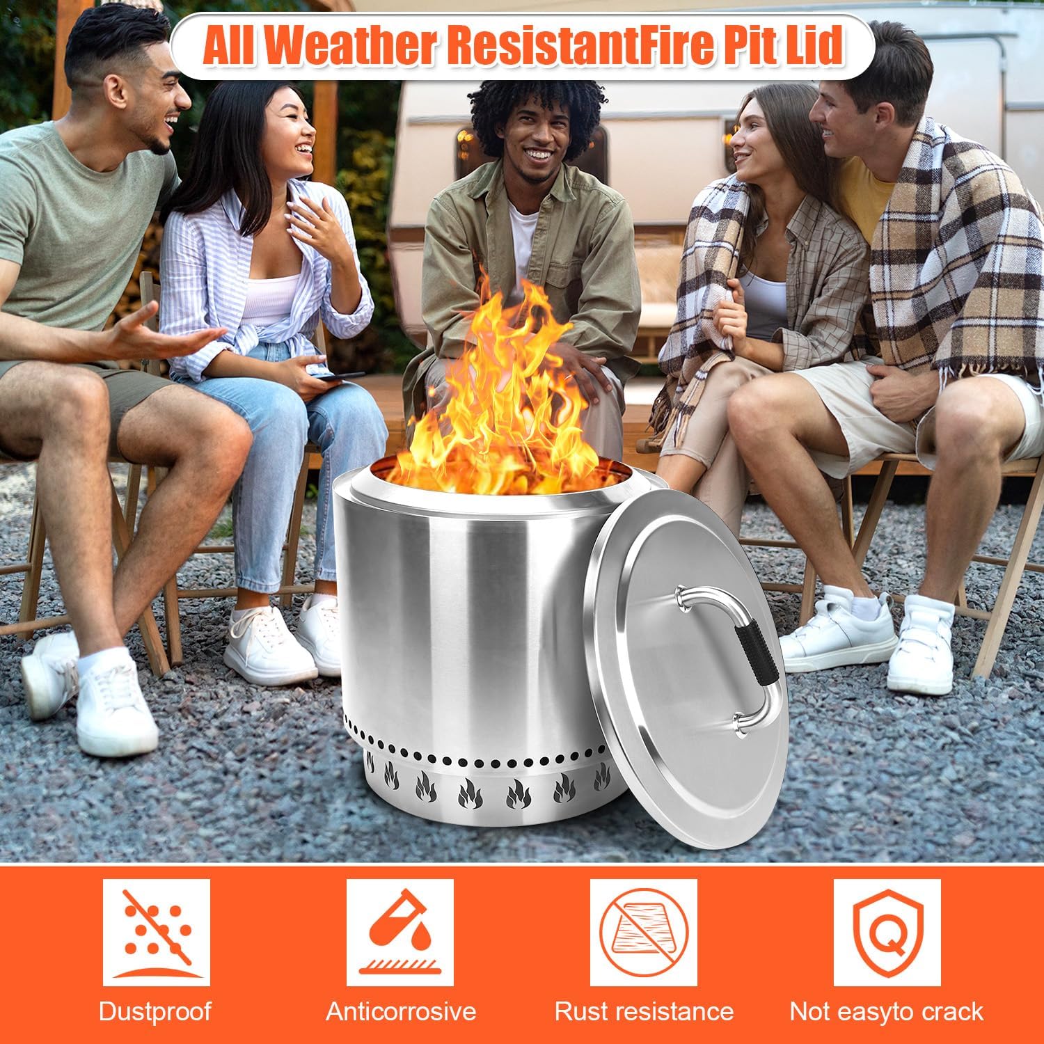 Fire Pit Lid and Stand for Solo Stove Bonfire 20